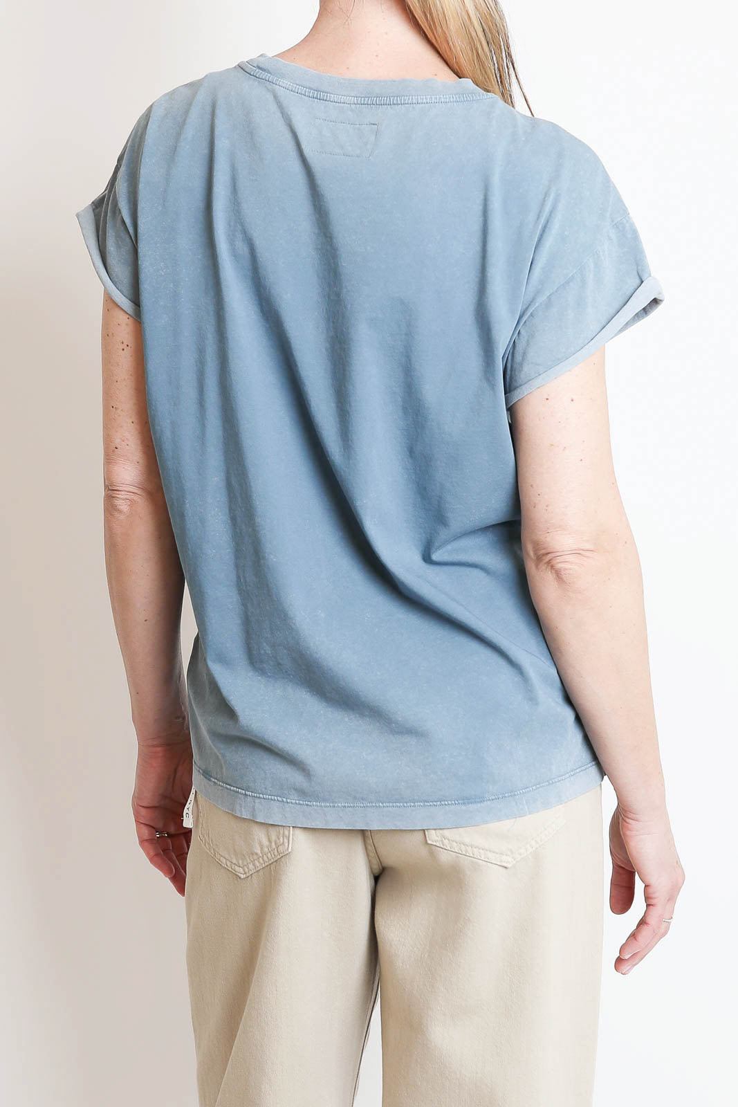 Bowery, T-Shirt Sunday Breakfast Club in Vintage Agean Blue
