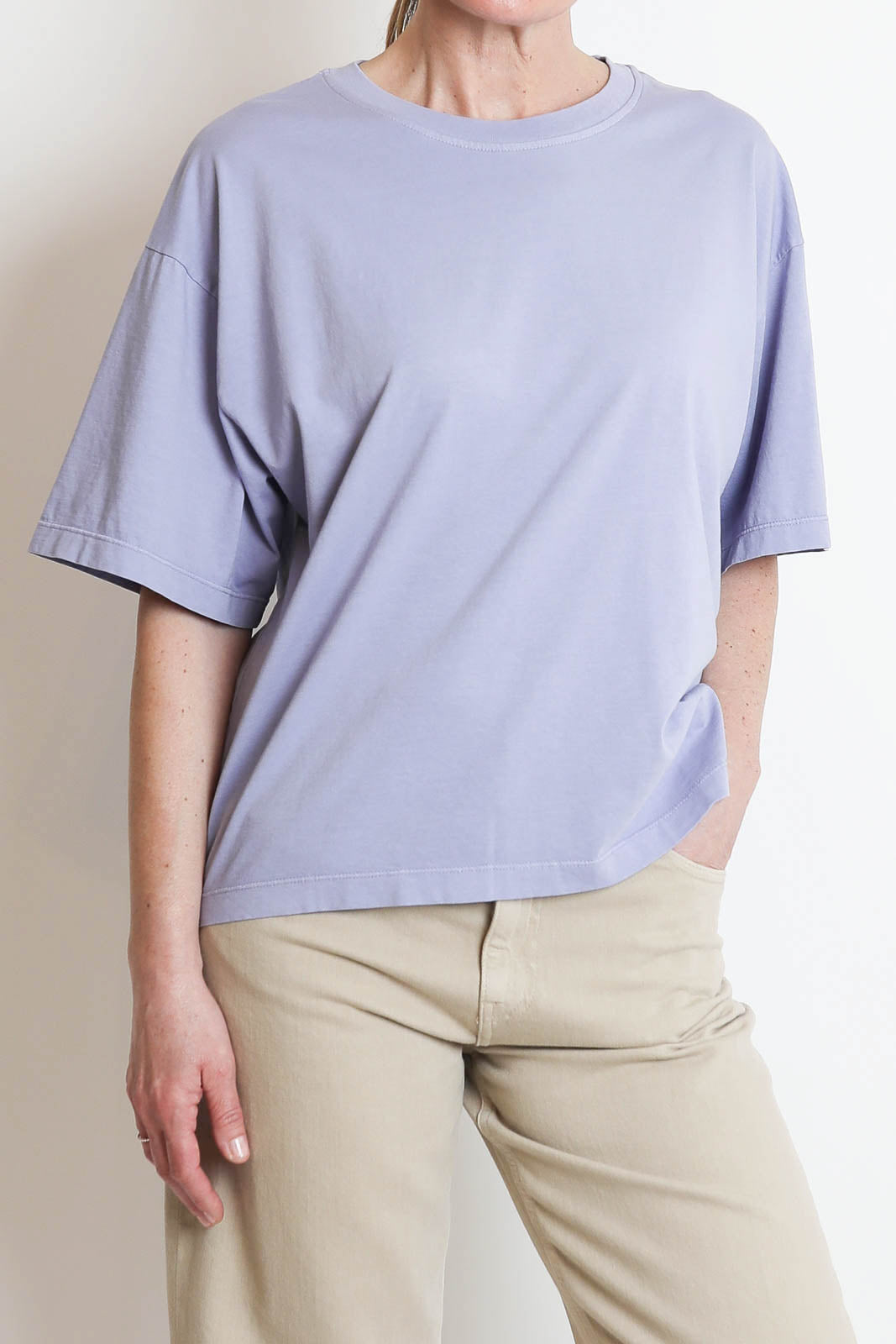 Bowery, T-Shirt aus Baumwolle in Pale Iris