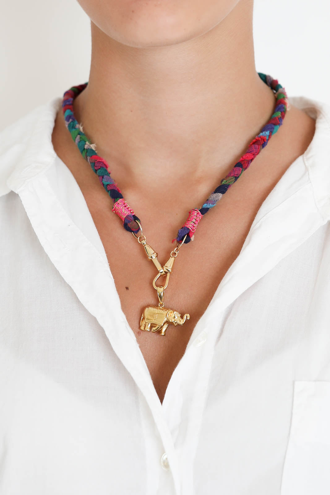 Fish Club, Halskette Spirit Elephant in Pink