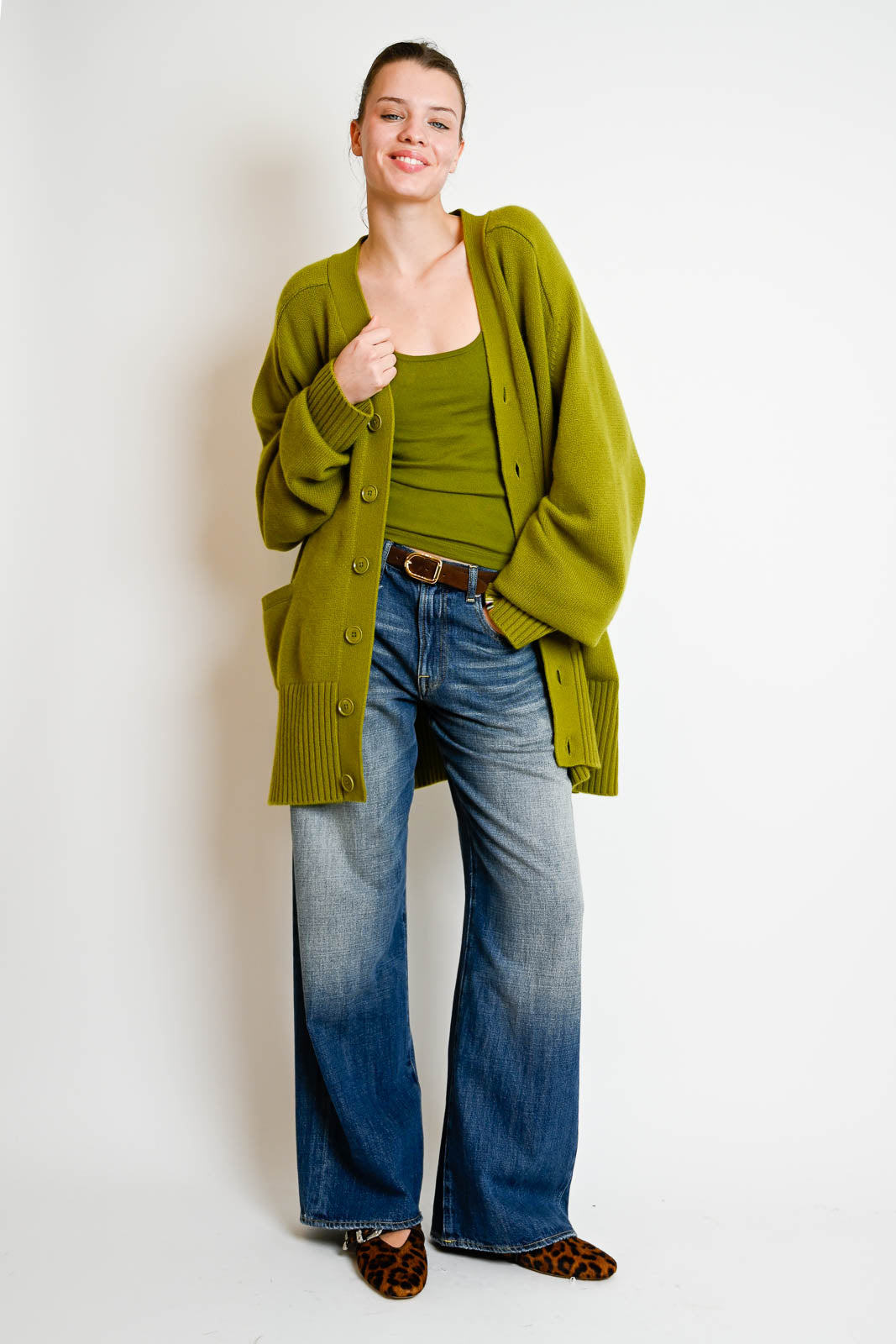 Extreme Cashmere, Taurus Cardigan in Grass