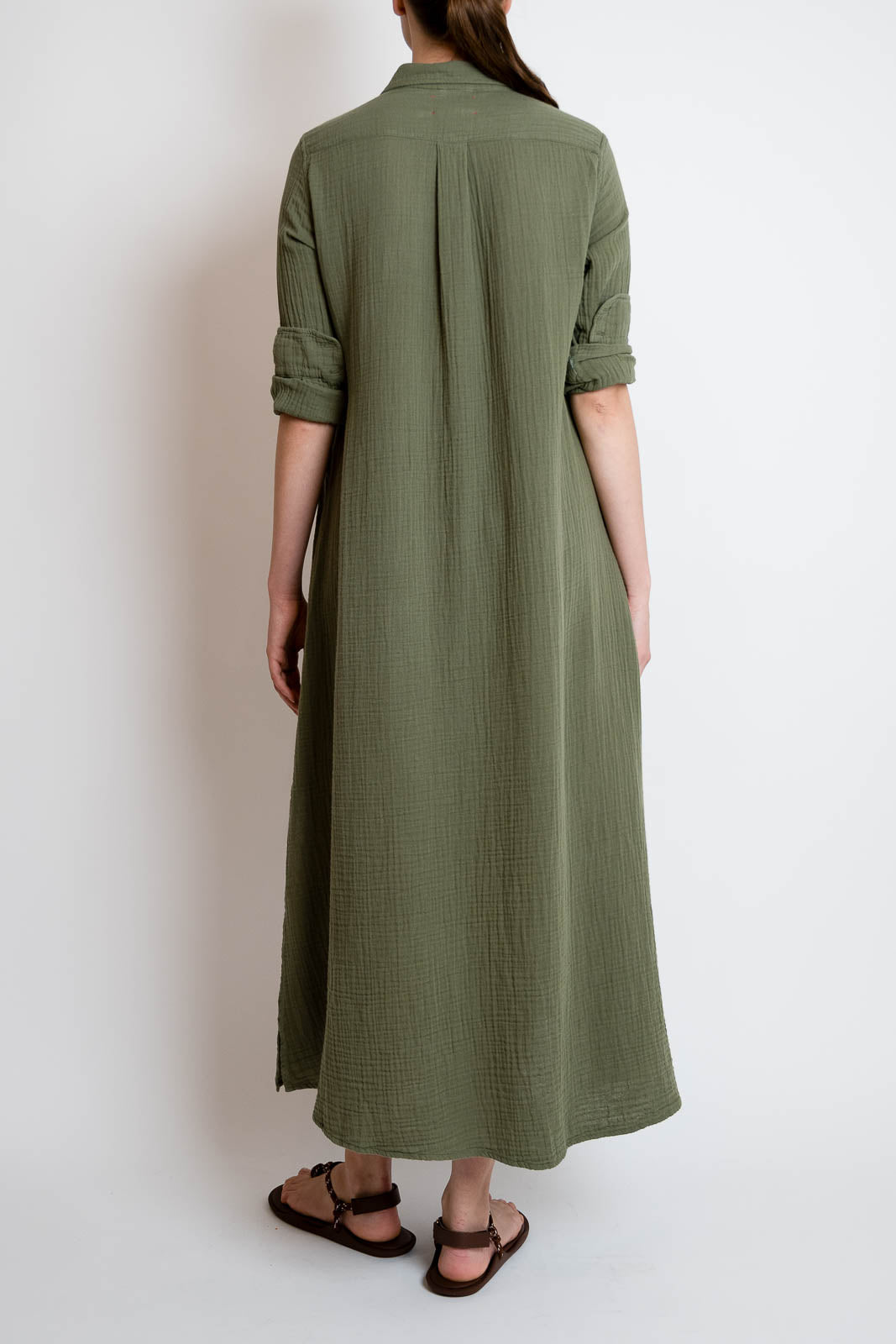 Xirena, dress hem in olive moss