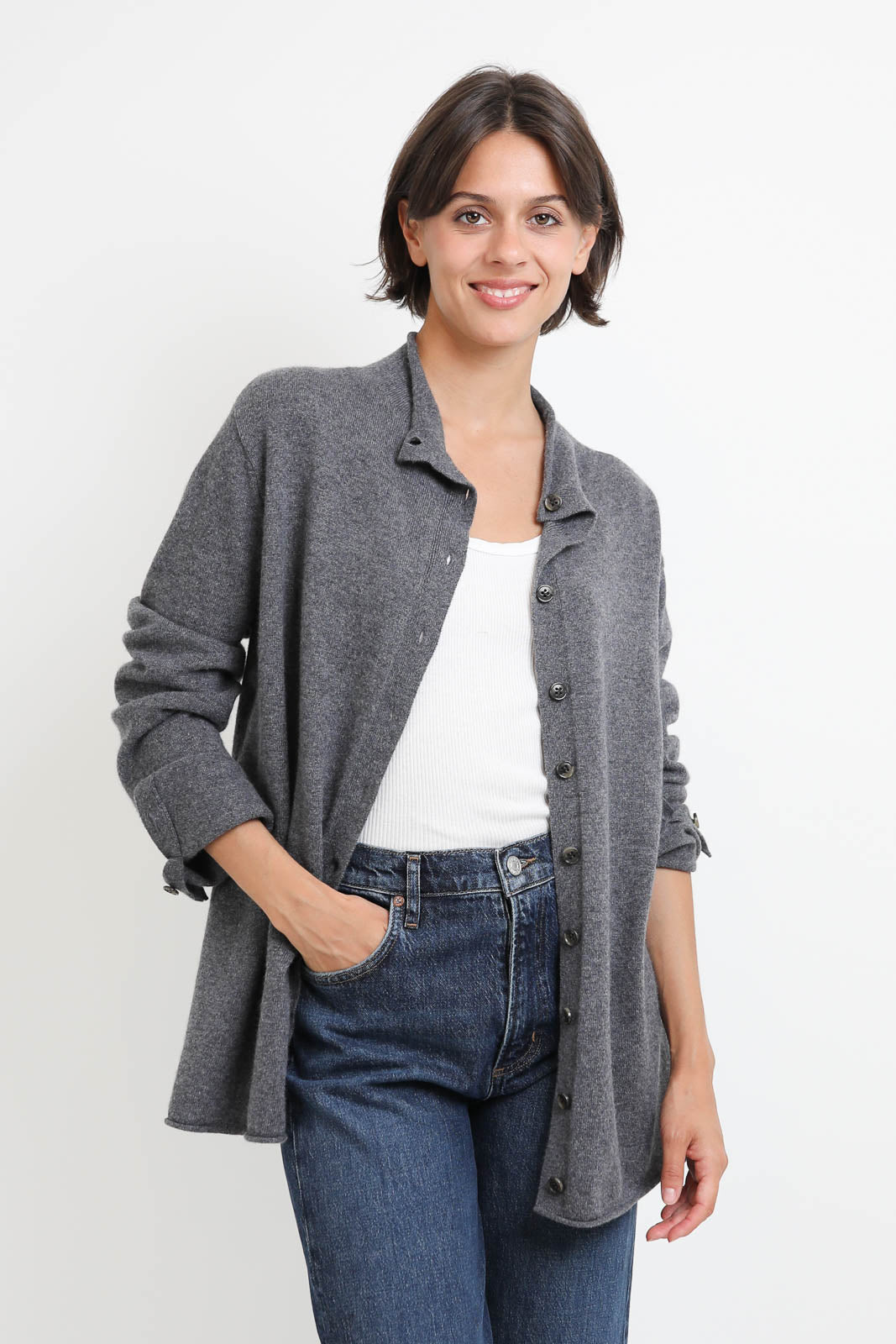 Cardigan Catrine in Graphite