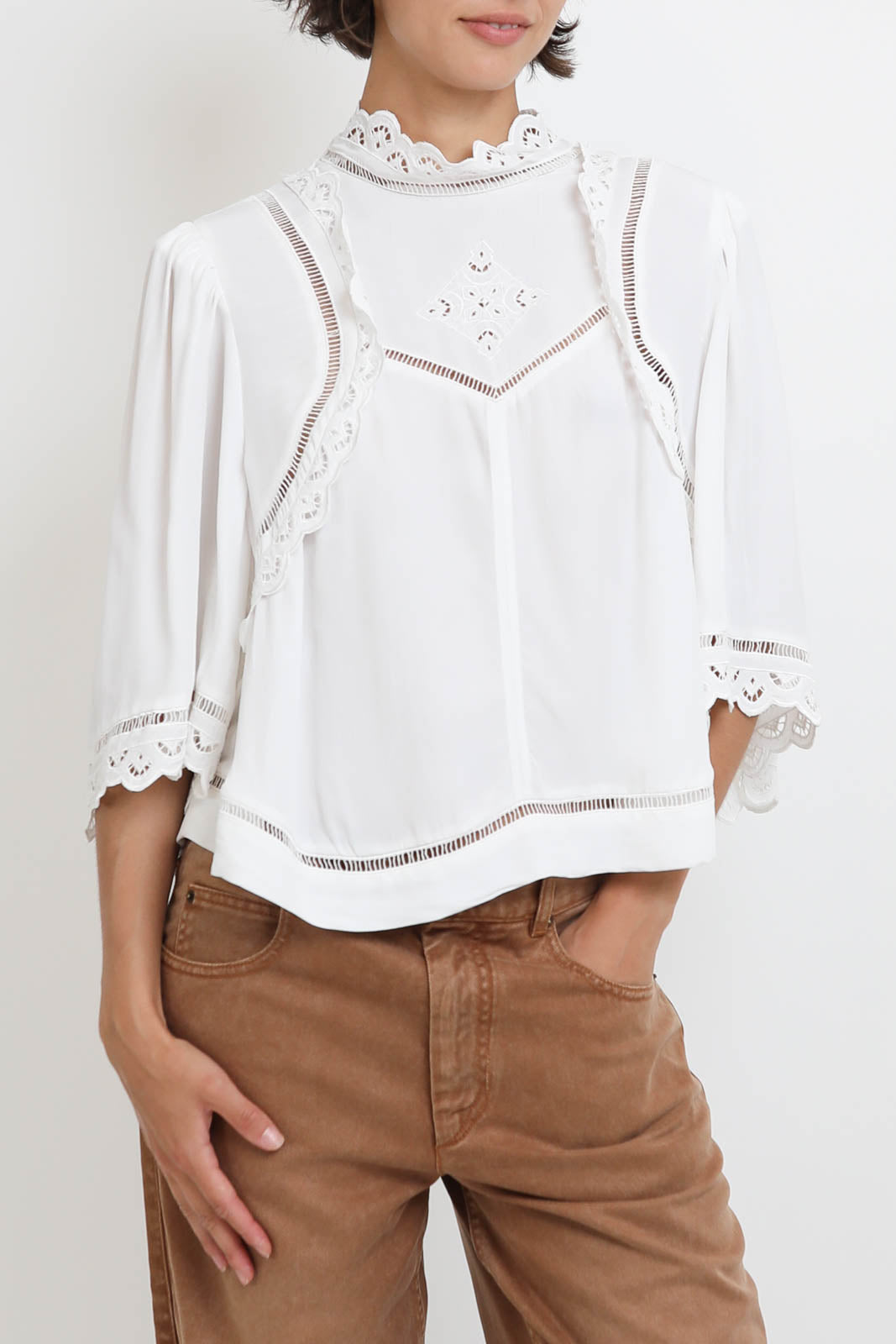 Bluse Frany in Weiss
