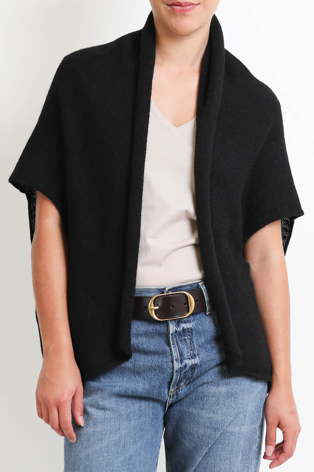 Vestibule, Cardigan aus Wolle in Schwarz