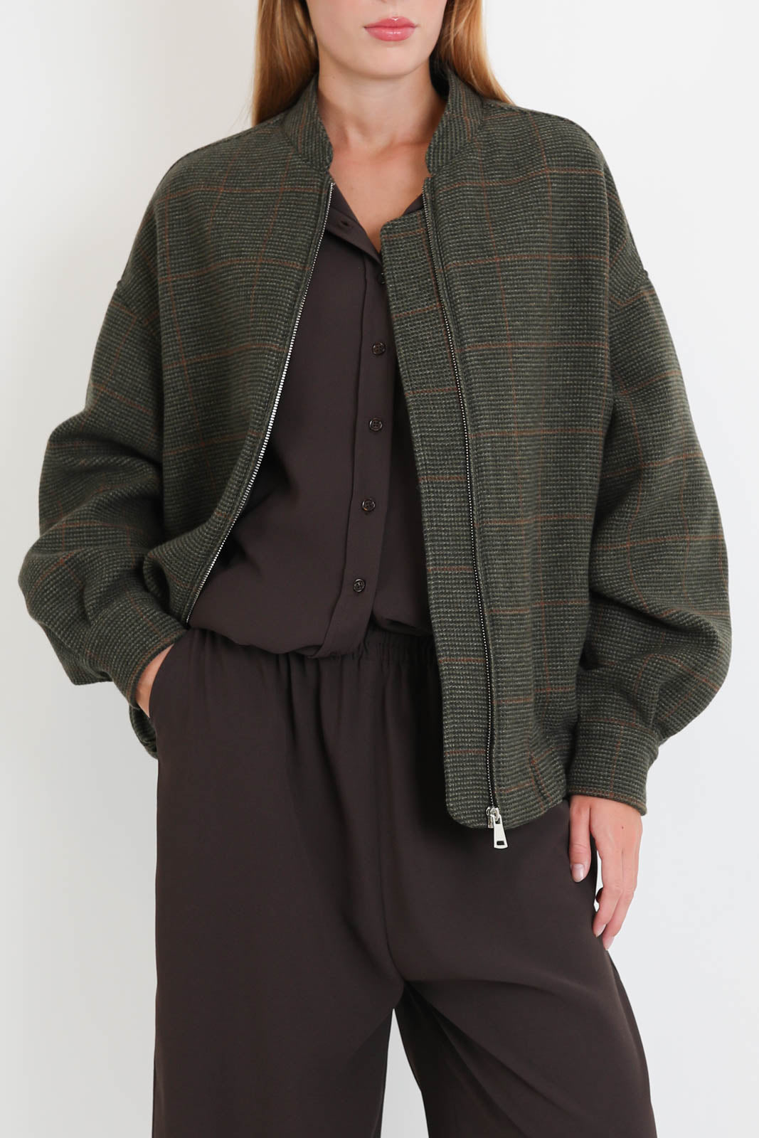Atelier 1985, Jacke Leonardo in Khaki Kariert