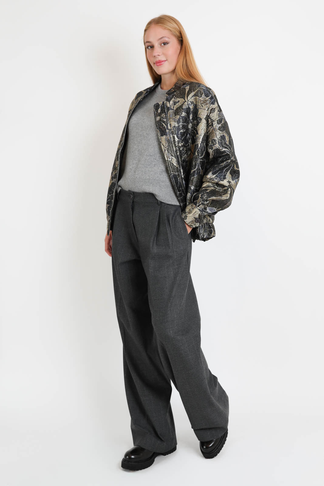 Atelier 1985, Jacke Leonardo in Braun Gemustert