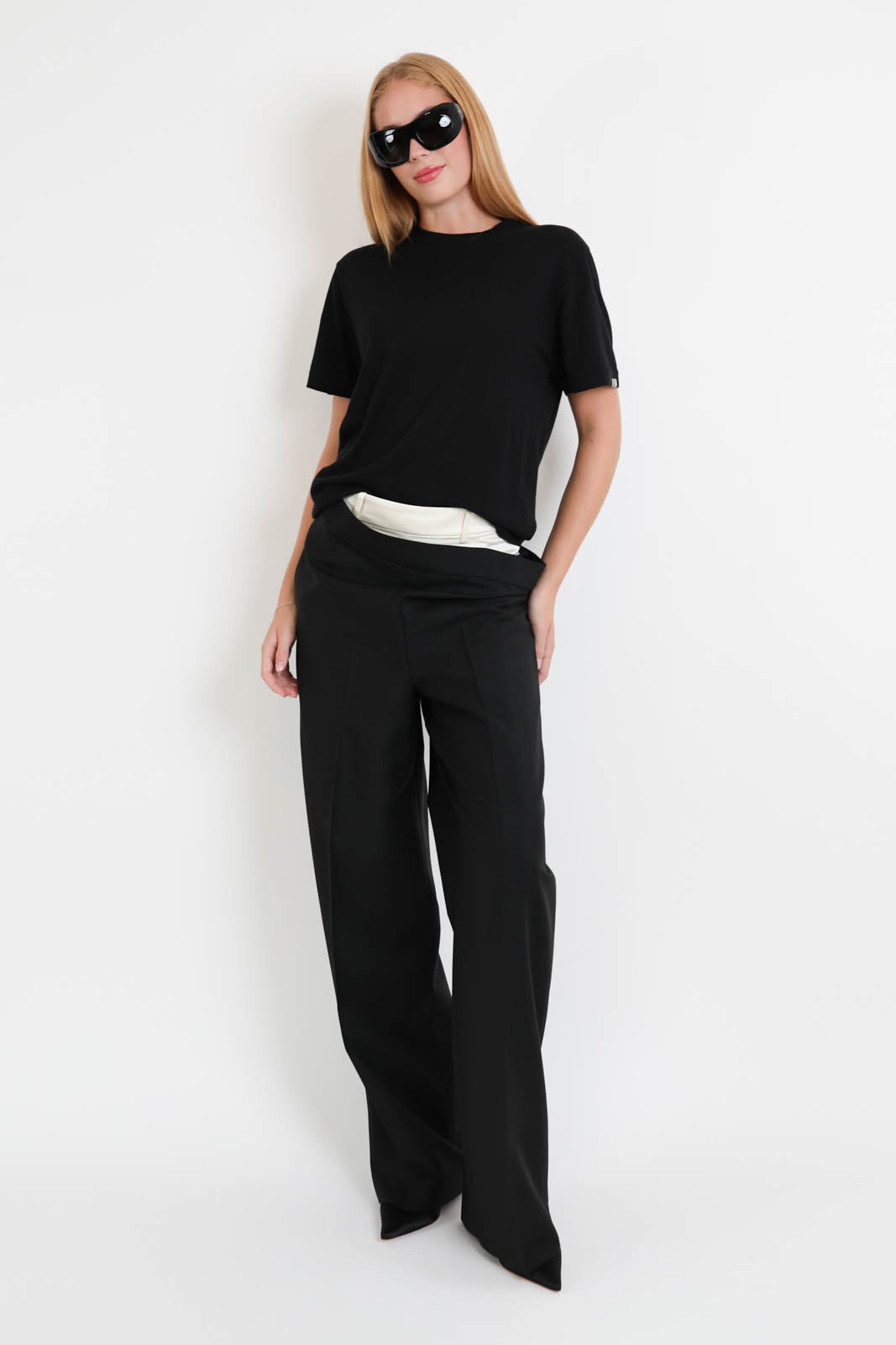 Rohe, Hose Double Waistband in Schwarz