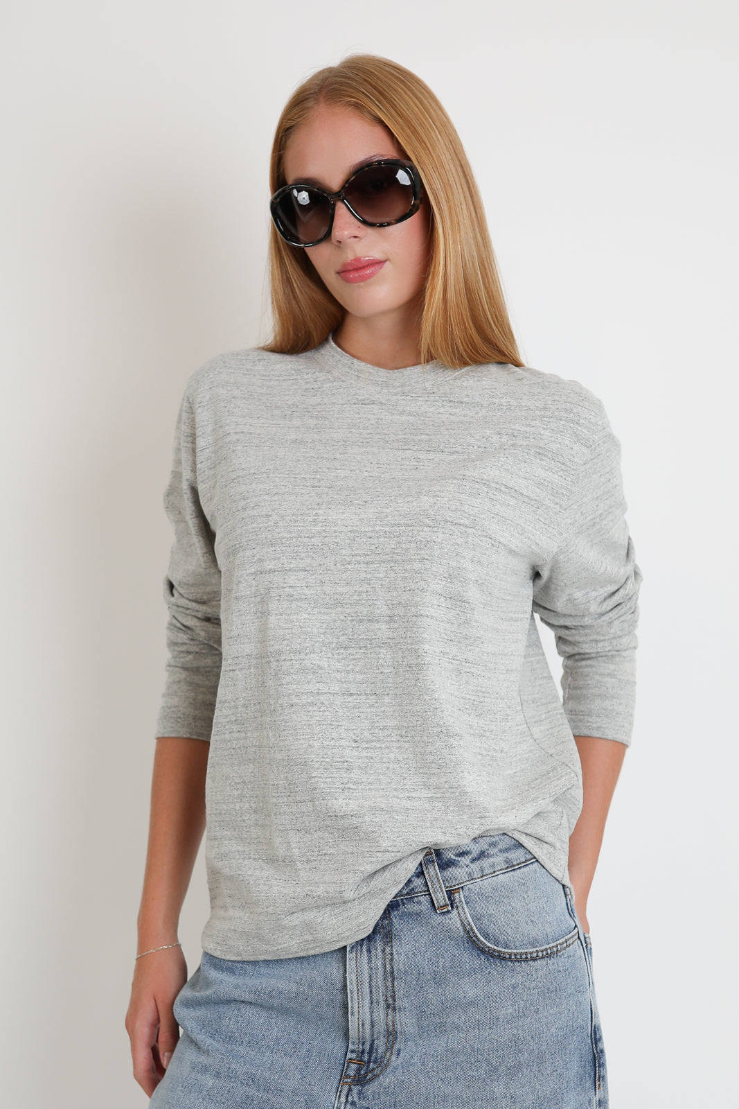 Rohe, Sweatshirt Japanese Mouline in Grau