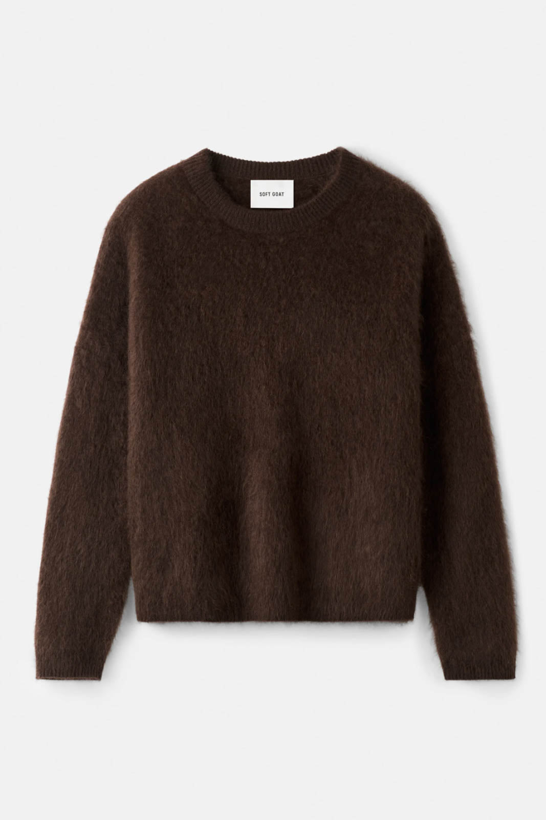 Soft Goat, Pullover Brushed Boyfriend in Mocha