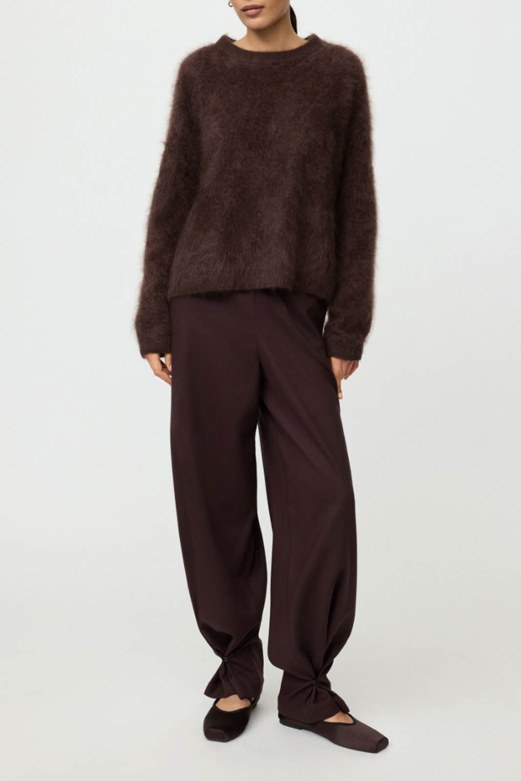 Soft Goat, Pullover Brushed Boyfriend in Mocha