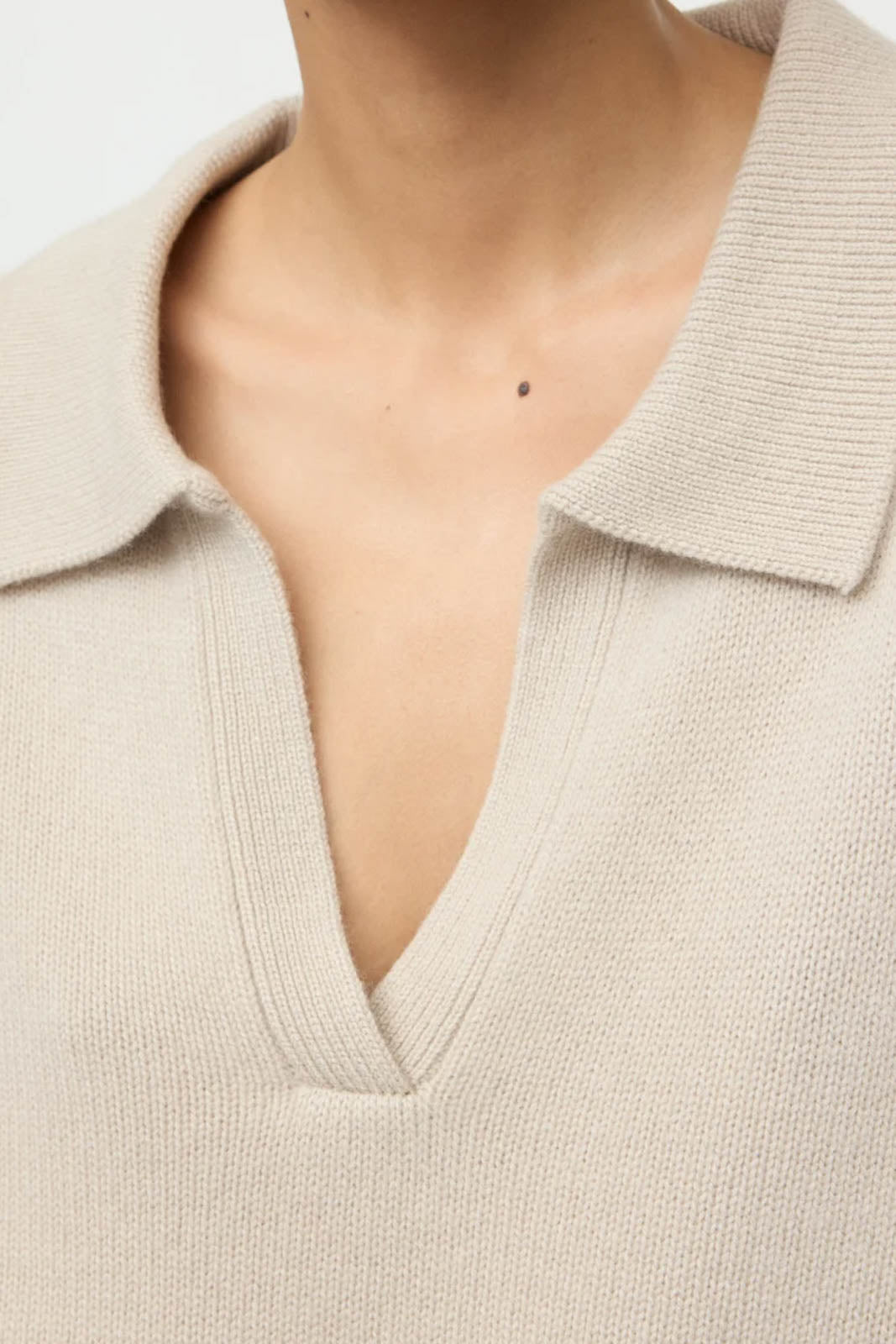 Soft Goat, Pullover Relaxed in Chalk