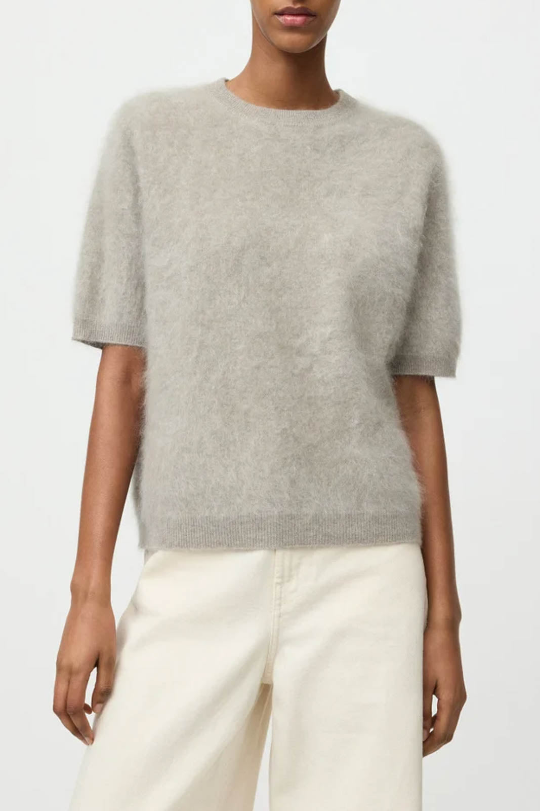 Soft Goat, Pullover Brushed in Greige