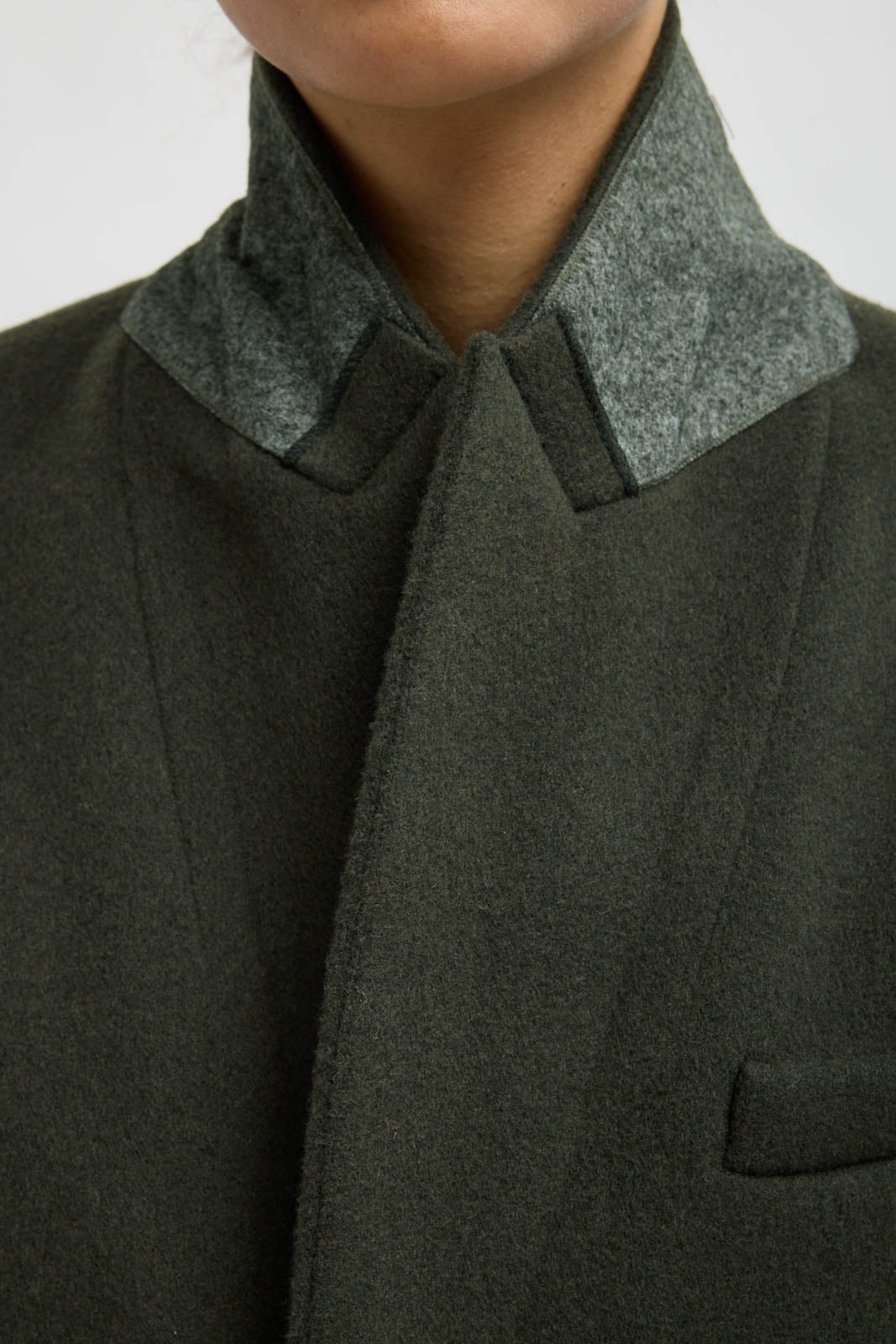Tibi, Mantel Tailored Mens in Loden