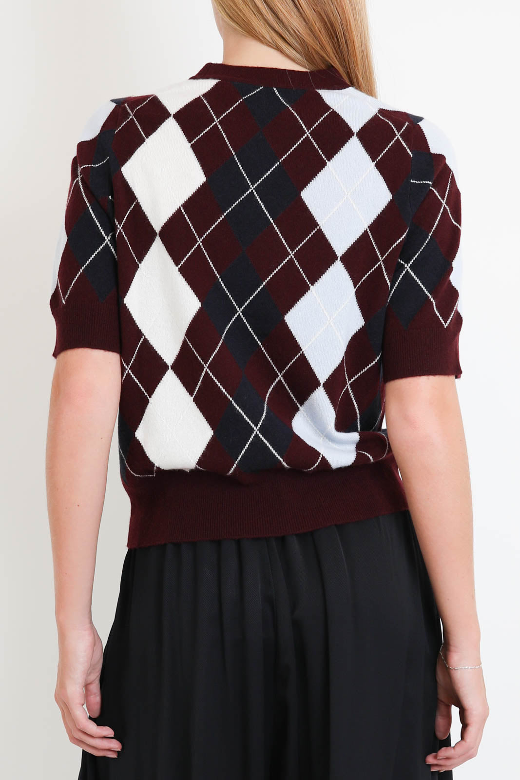 Arch4, Pullover Bronagh in Burgundy Argyle