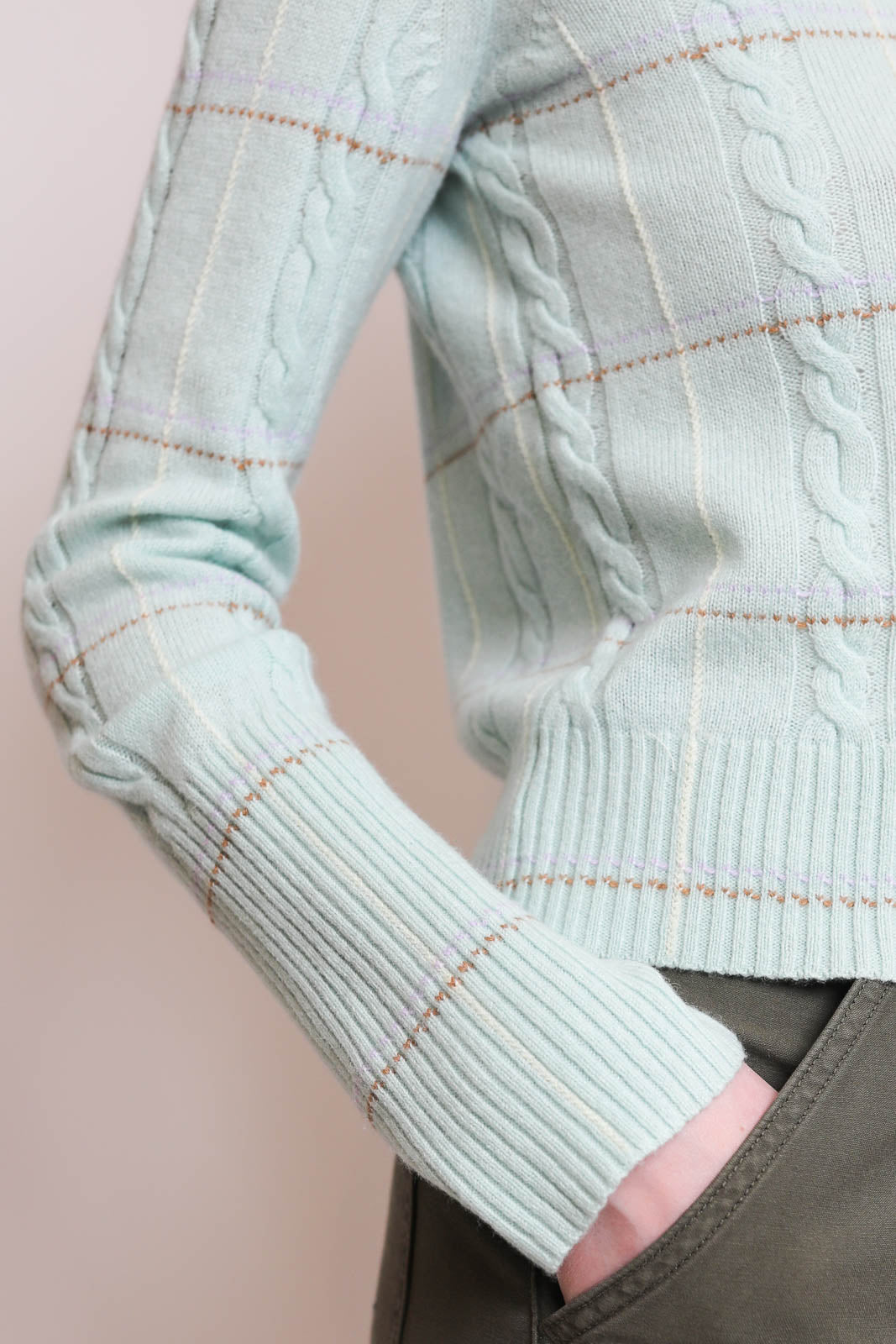 Guest In Residence, Cardigan Jane Check in Seaglass Combo