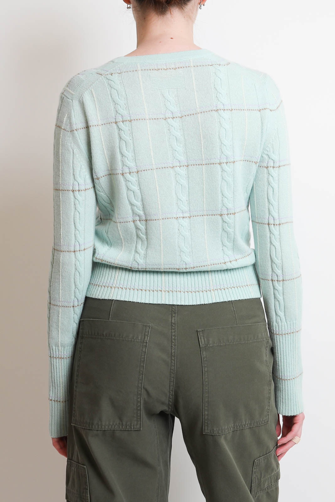 Guest In Residence, Cardigan Jane Check in Seaglass Combo