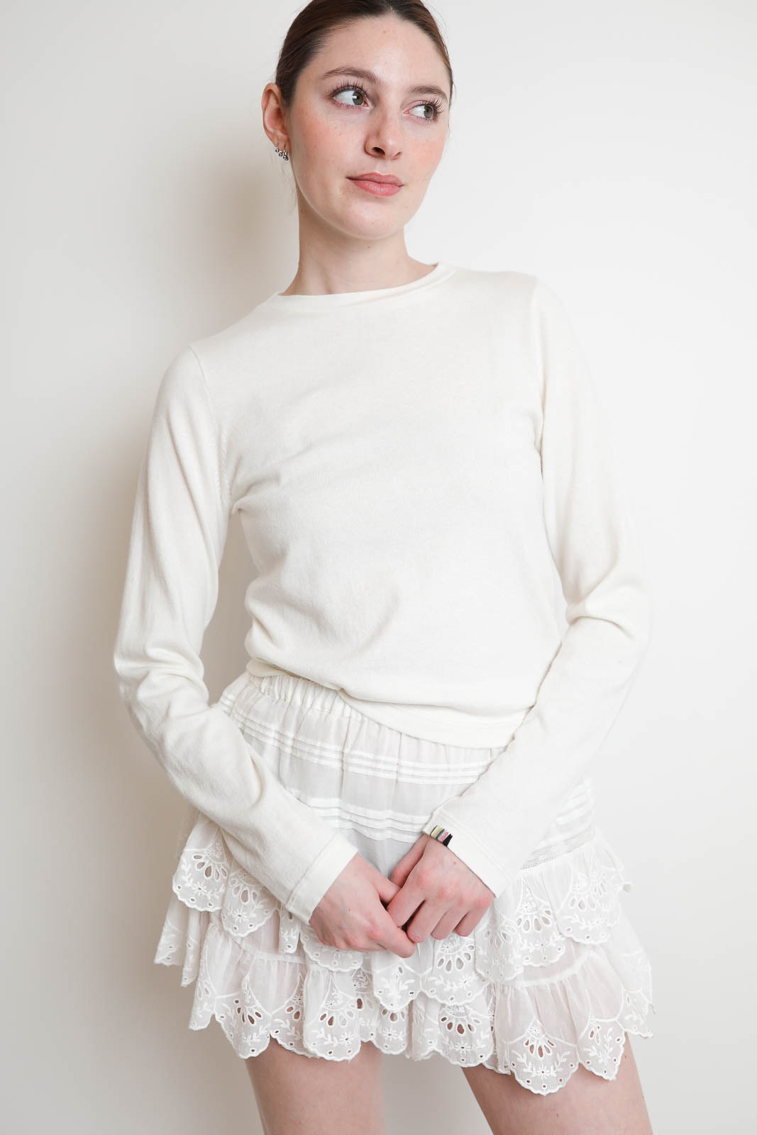 Extreme Cashmere, long sleeve shirt Lisa in Snow