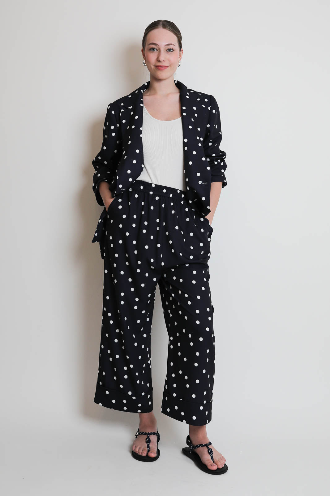 Atelier 1985, Blazer Toni in Tupfen Blau