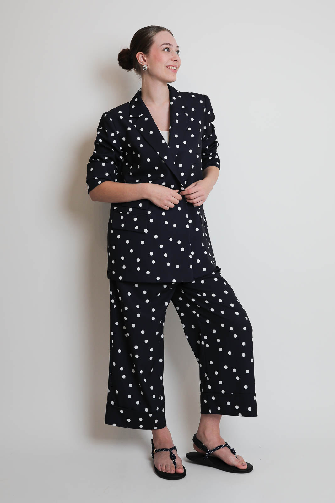 Atelier 1985, Blazer Toni in Tupfen Blau