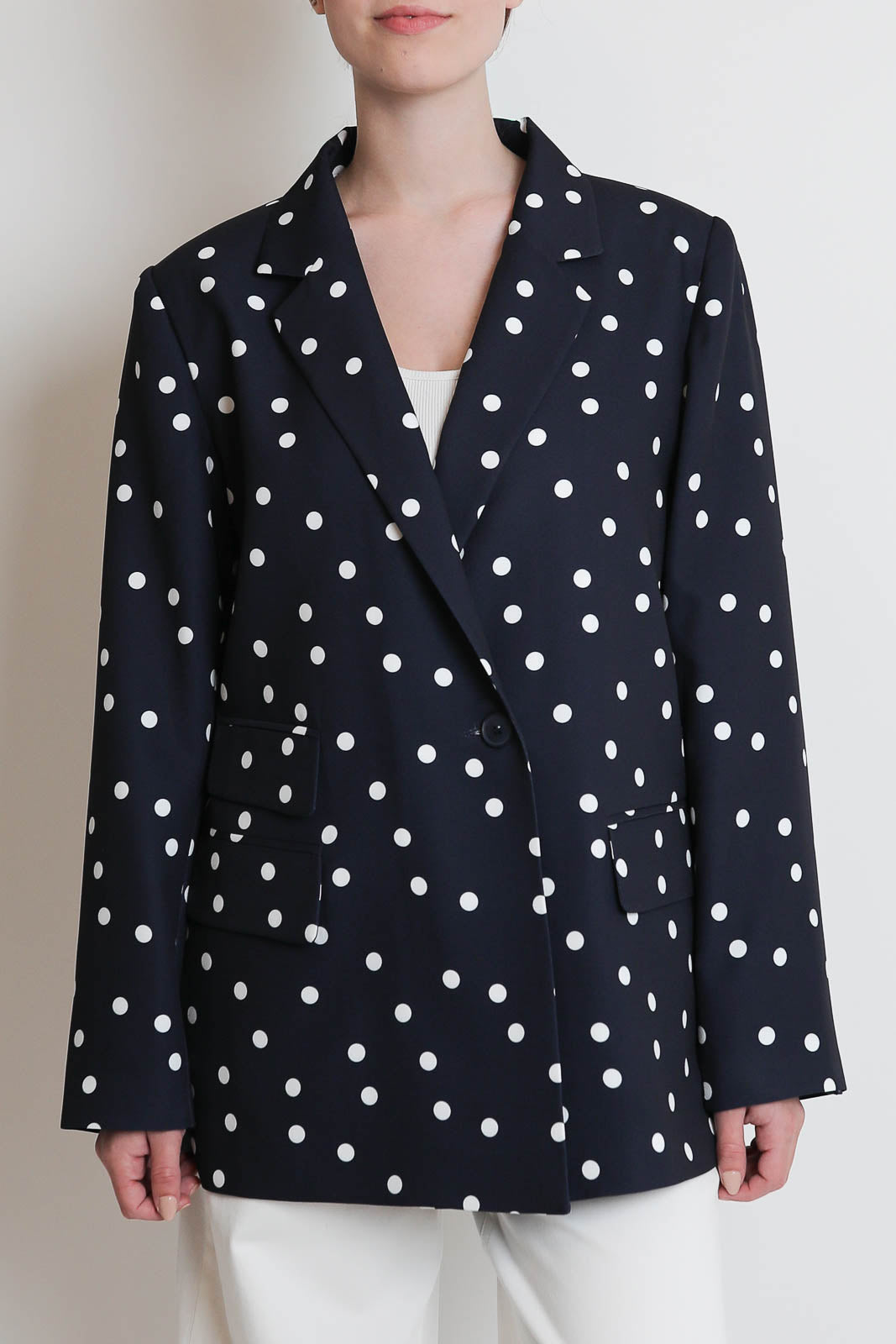 Atelier 1985, Blazer Toni in Tupfen Blau