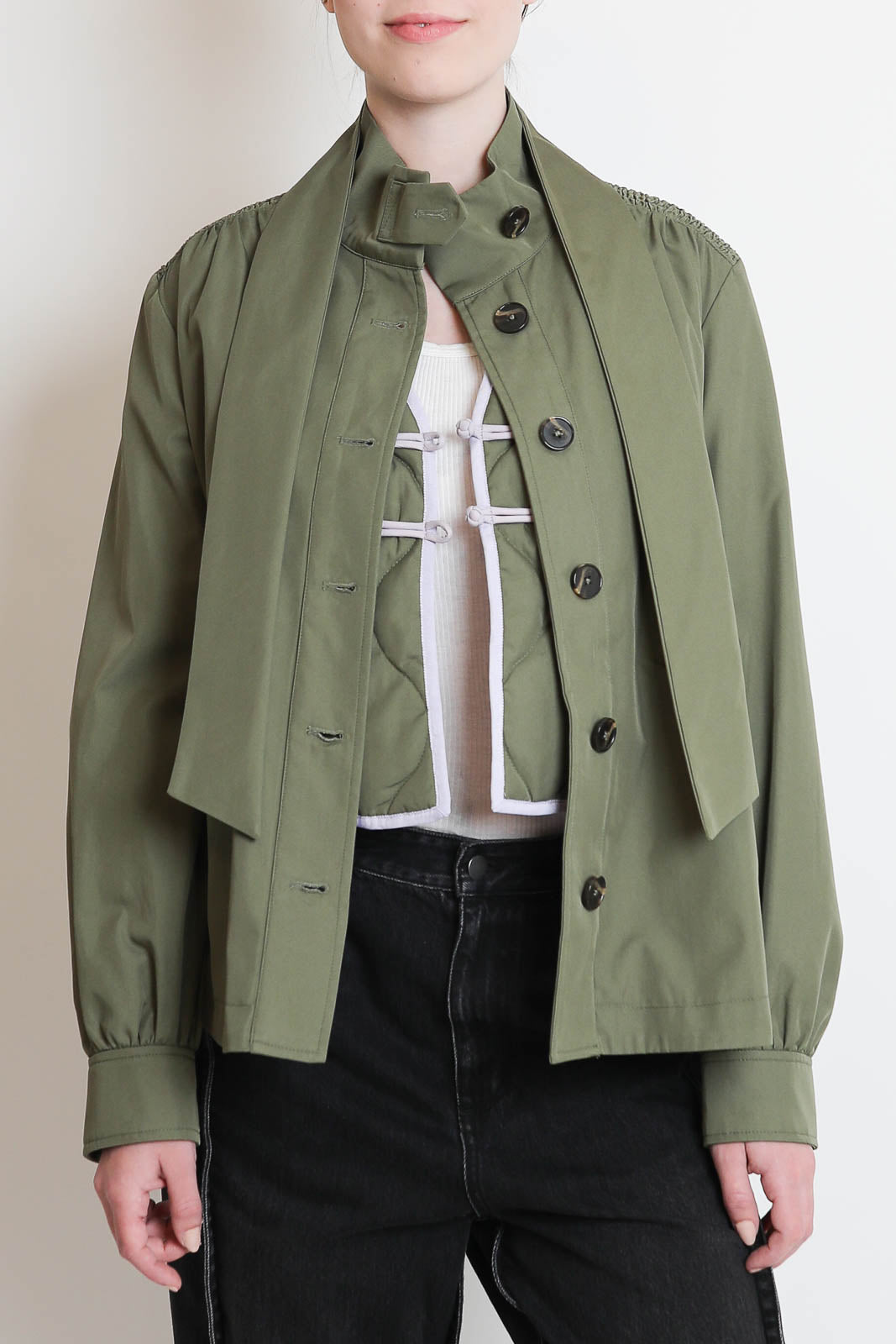 Forte-Forte, Jacke Rainproof Twill in Khaki