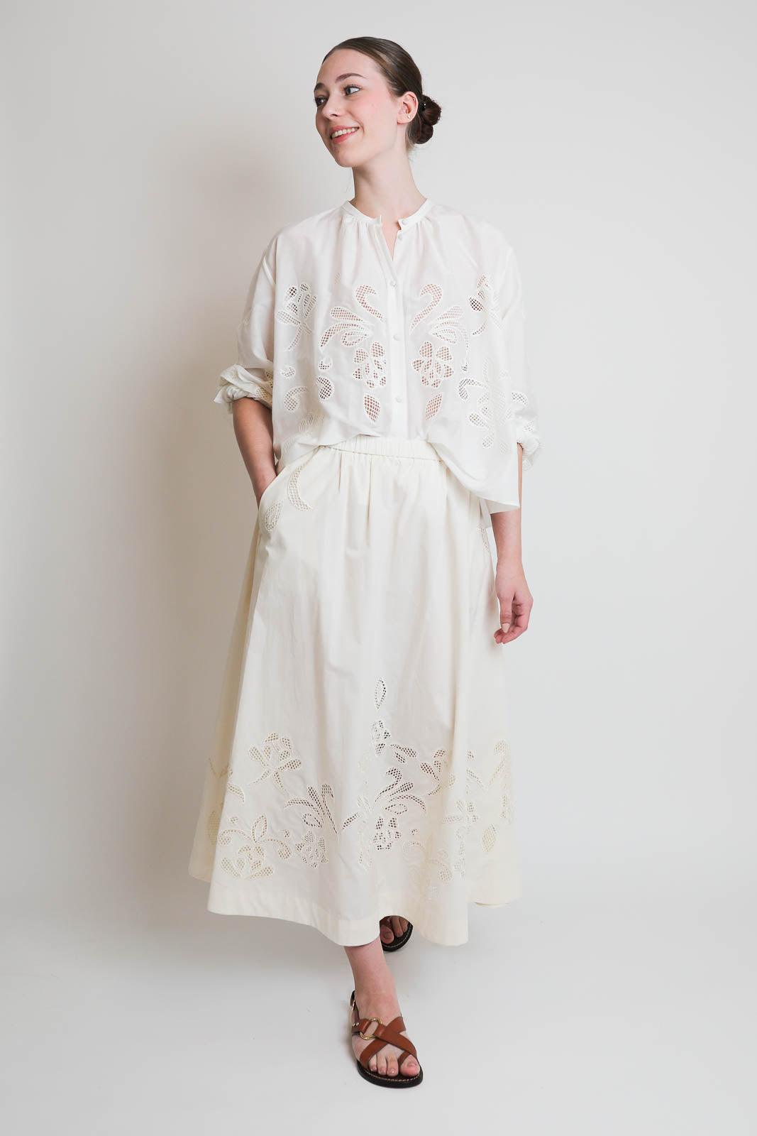 Forte-Forte, Bluse Lunamaris in Avorio