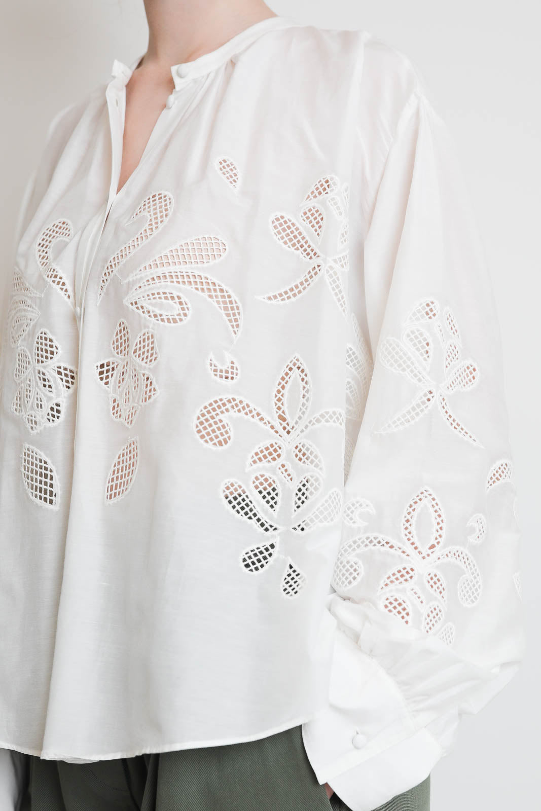 Forte-Forte, Bluse Lunamaris in Avorio