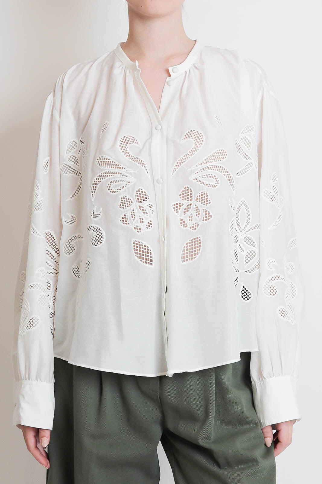 Forte-Forte, Bluse Lunamaris in Avorio