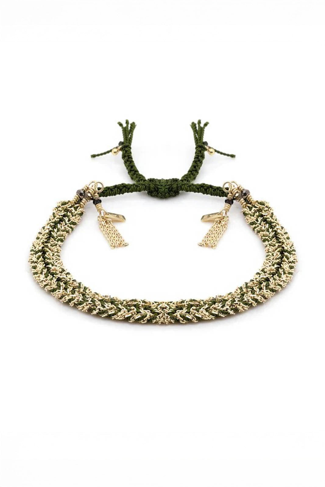 Armband N°183 in Gold/Kaki
