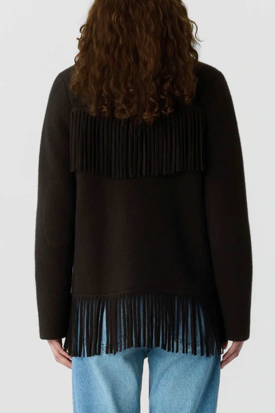 Guest in Residence, Jacke Western Fringe in Burnt Cocoa