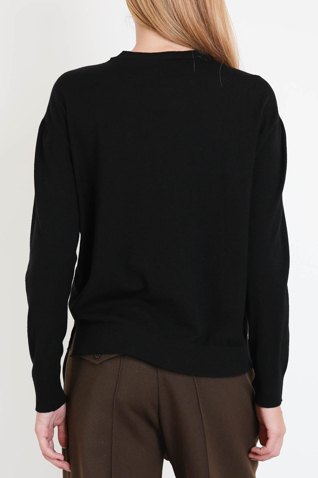Roberto Collina, Pullover Knit Roundneck in Schwarz