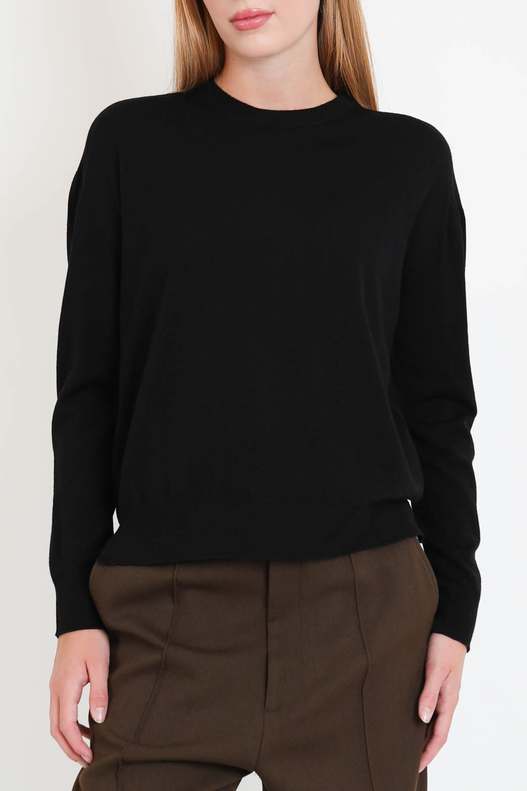 Roberto Collina, Pullover Knit Roundneck in Schwarz
