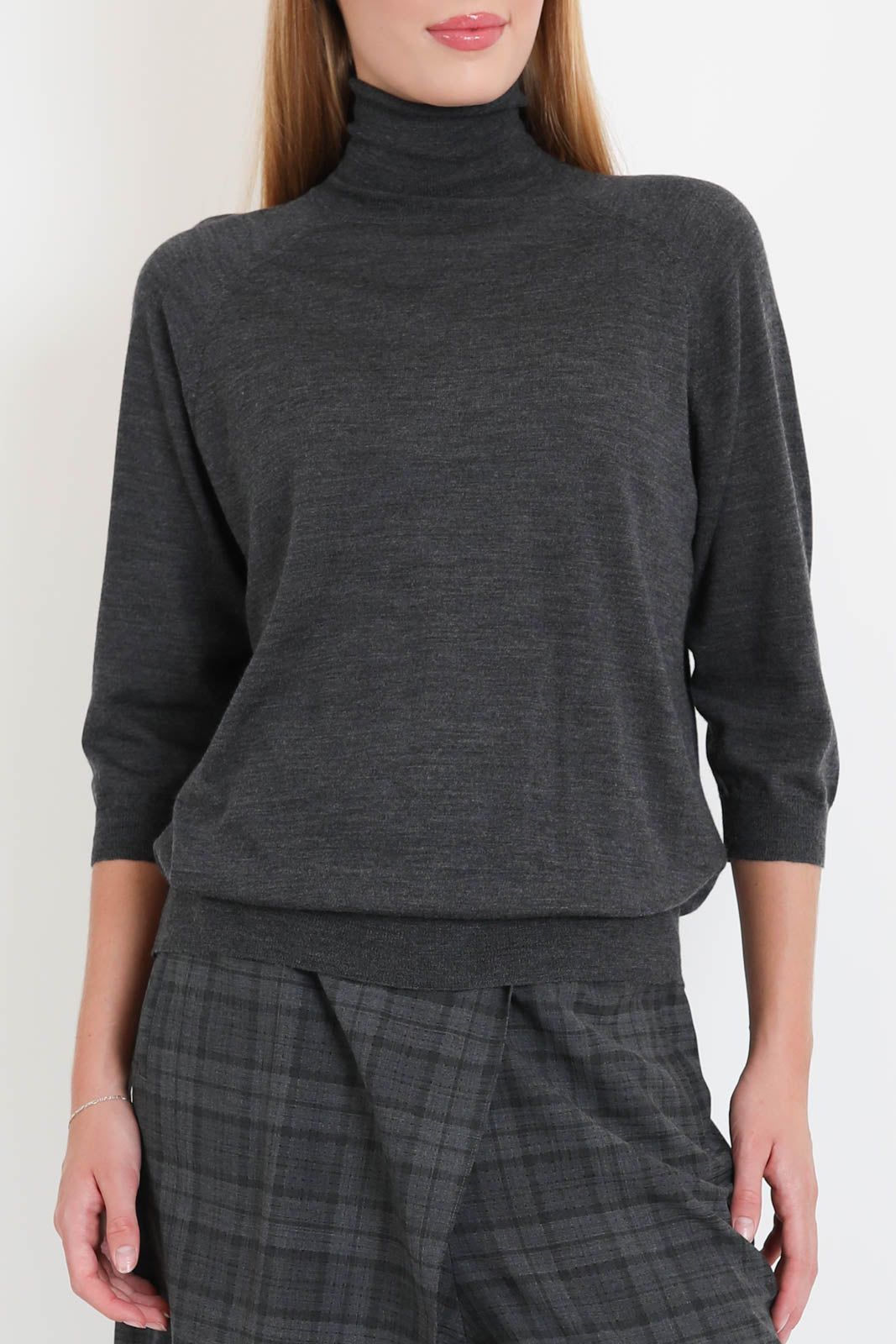 6397, Pullover Elbow Sleeve Turtle in Graphite