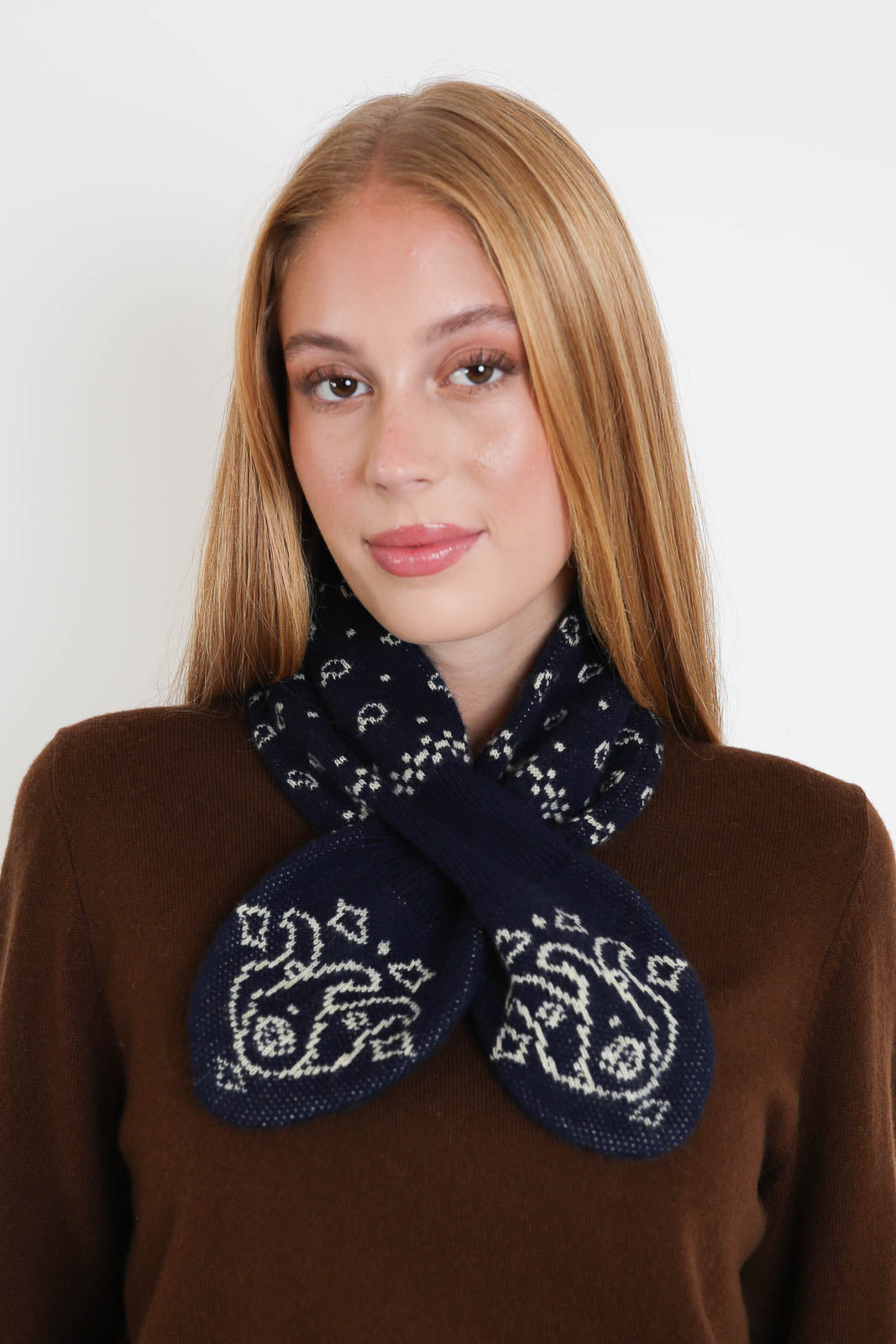 Guest in Residence, Schal Bandana Bowtie in Midnight/Butter