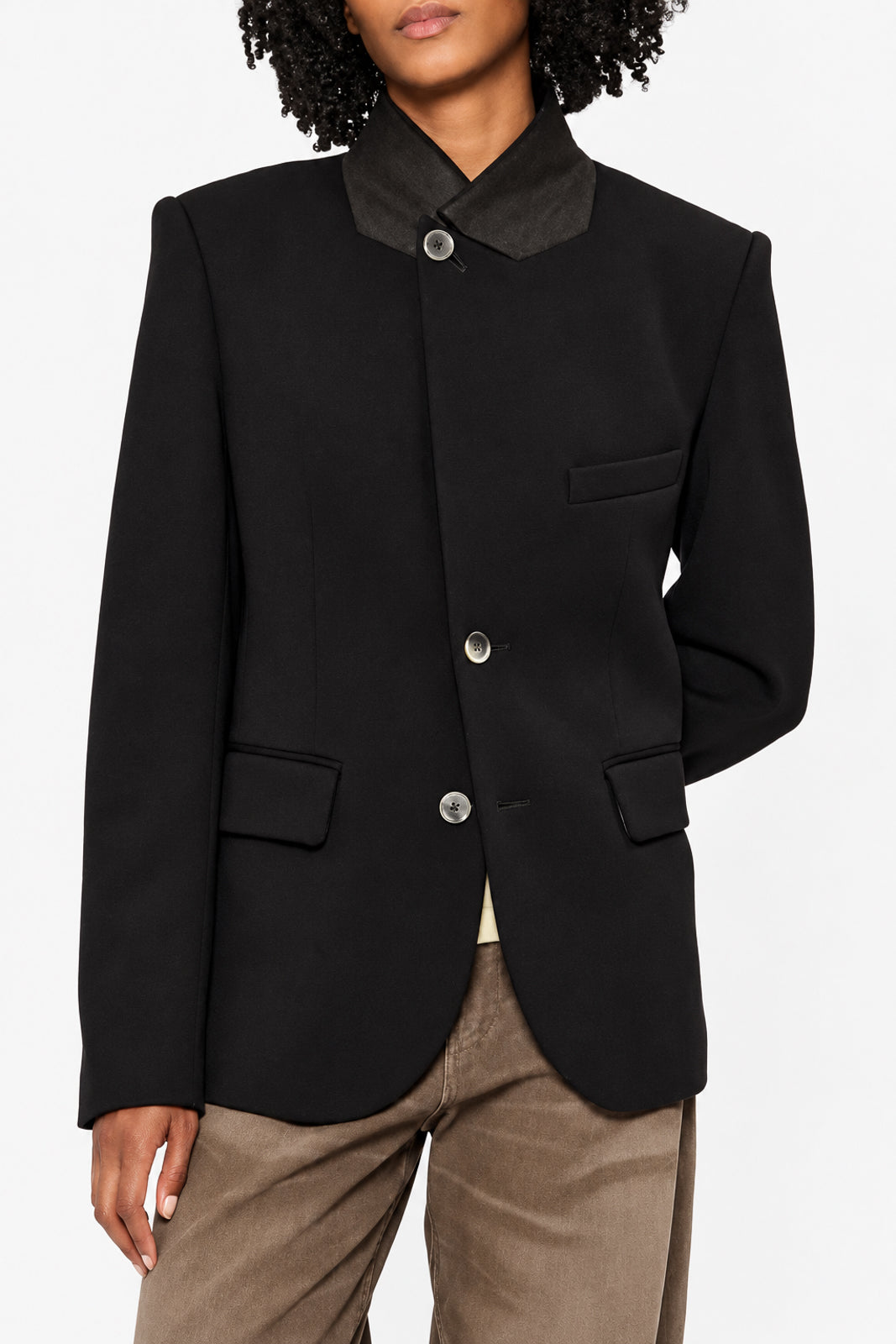 6397, Blazer Knit Sporting in Ebony