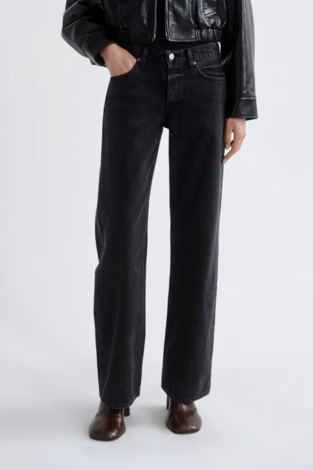 Agolde, Jeans Low Rise Loose in Vanta