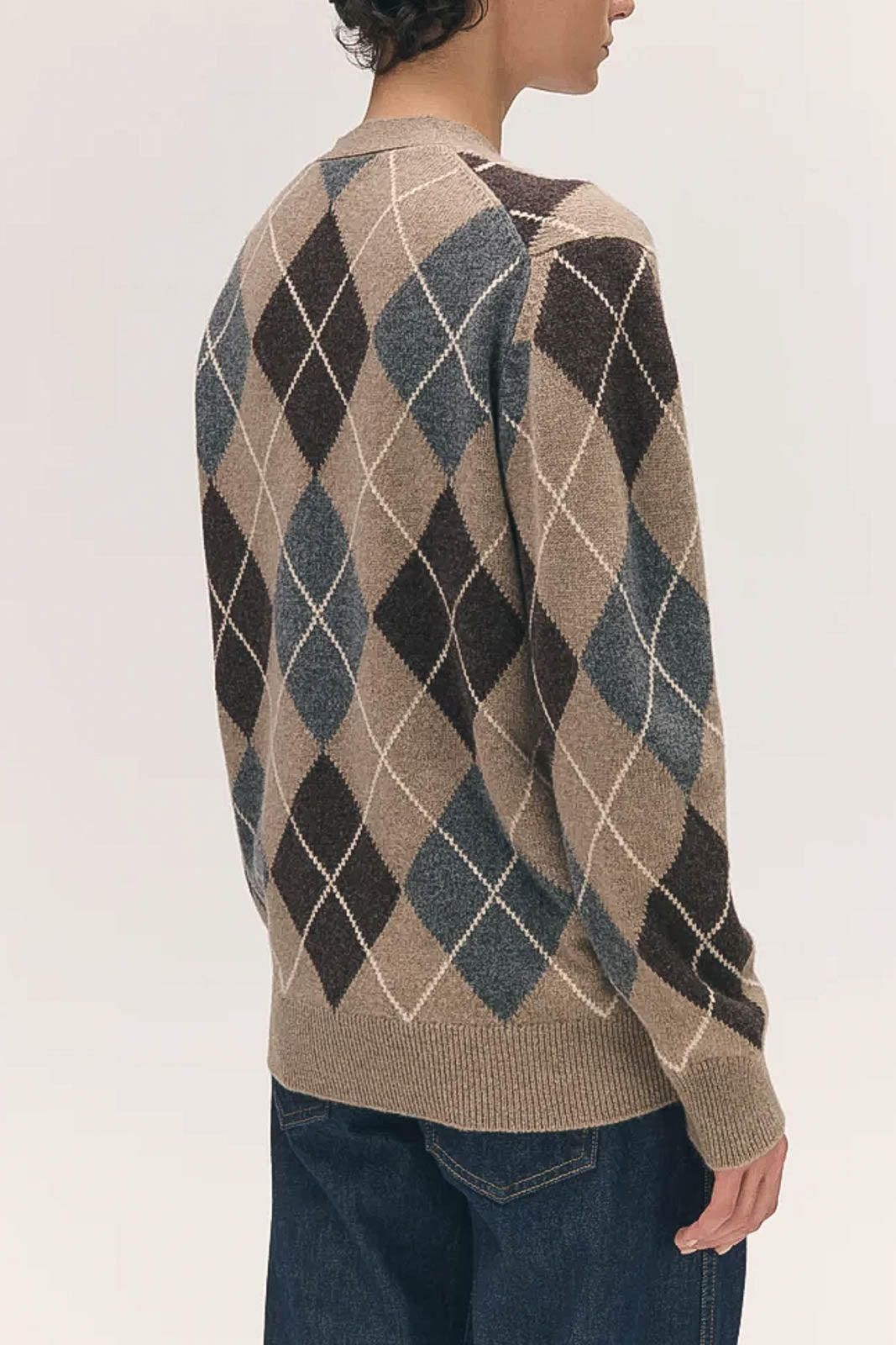 &Daughter, Cardigan Ava Argyle in Dark Natural, Porcupine & Grey