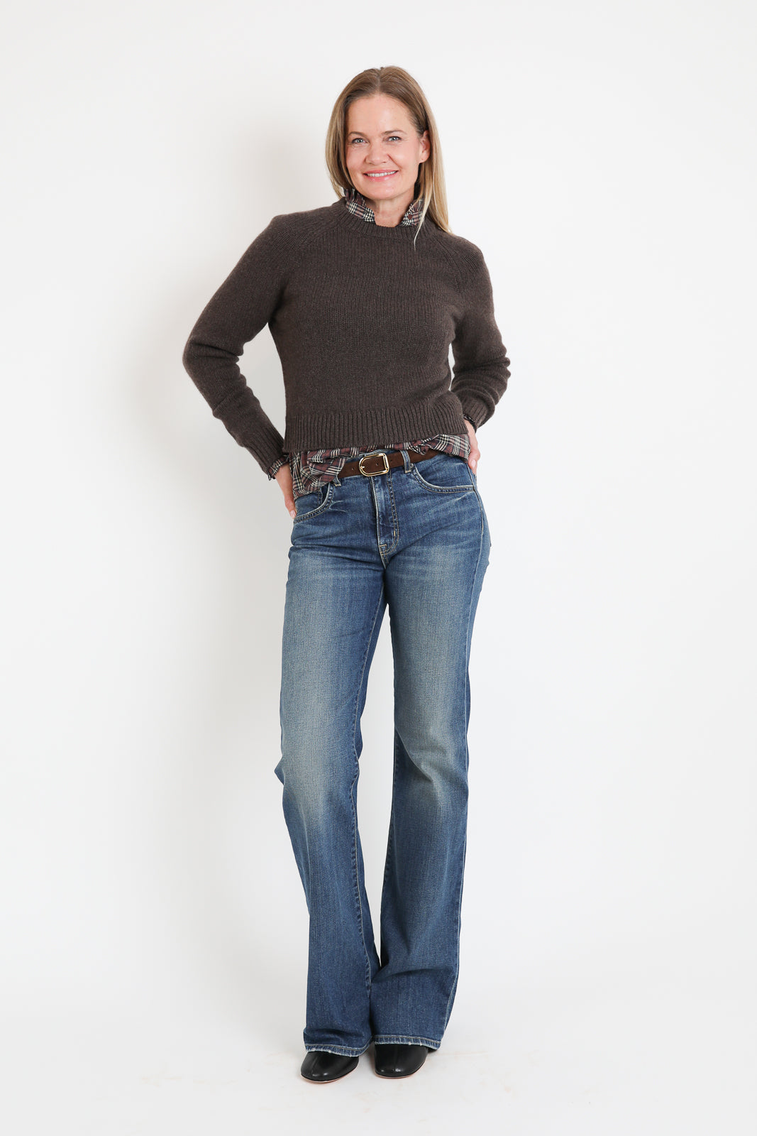 Nili Lotan, Elio Blouse in Rustic Check