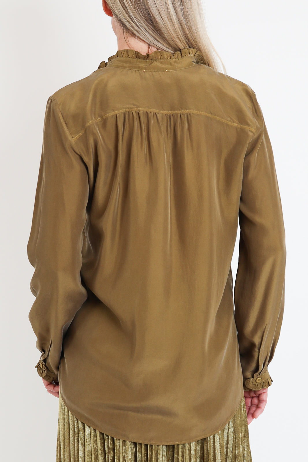 Forte-Forte, Bluse Habotai Silk in Leaf