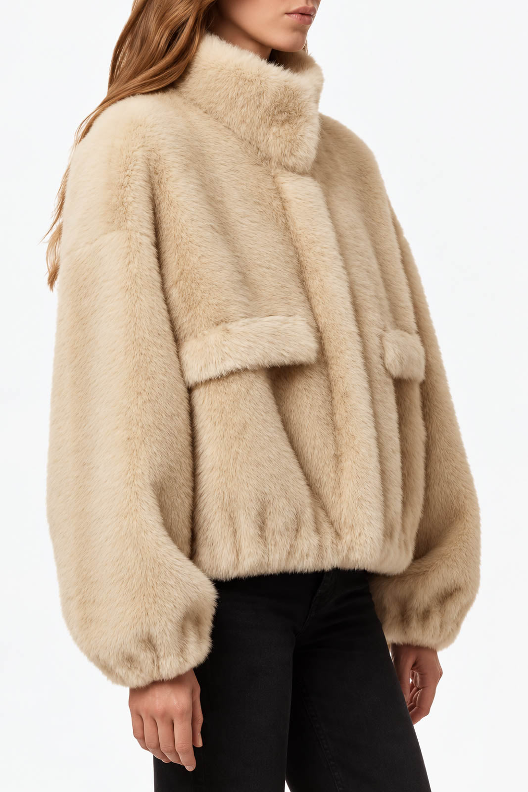 Apparis, Jacke/Bomber Iris Shaved Mink in Latte Multi