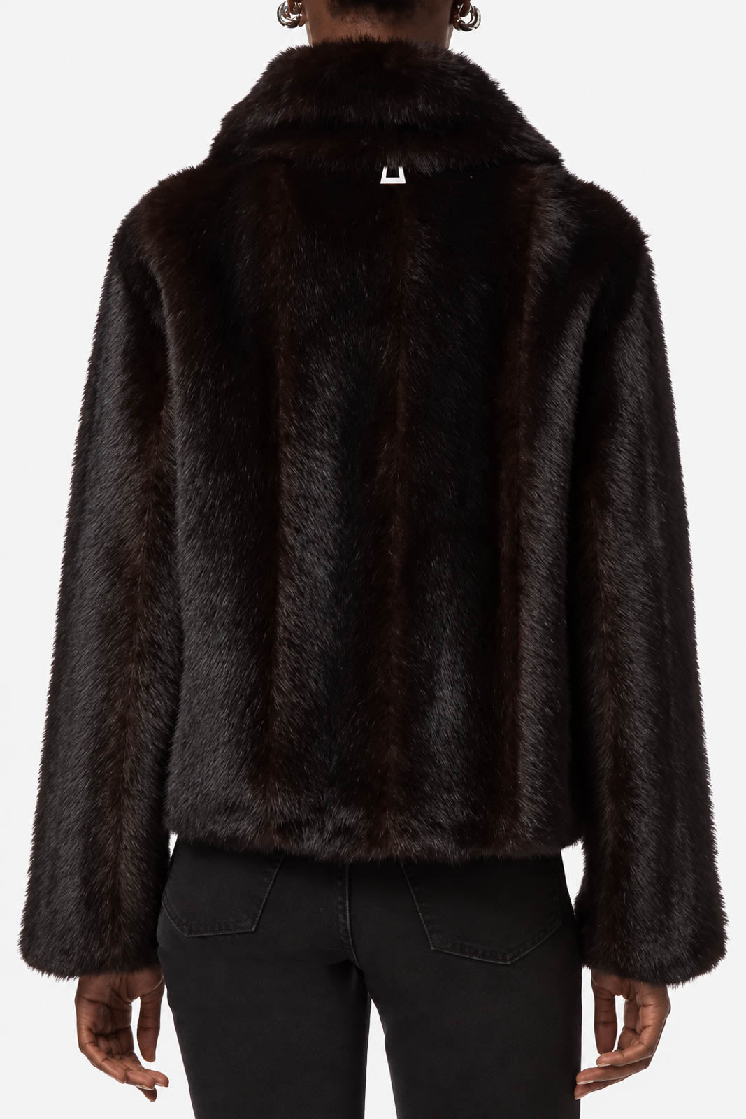 Apparis, veste Elis Shaved Mink en Noir Multi