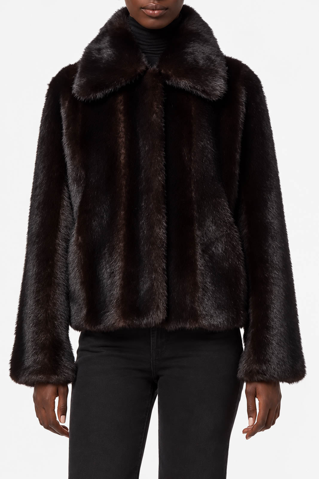 Apparis, veste Elis Shaved Mink en Noir Multi