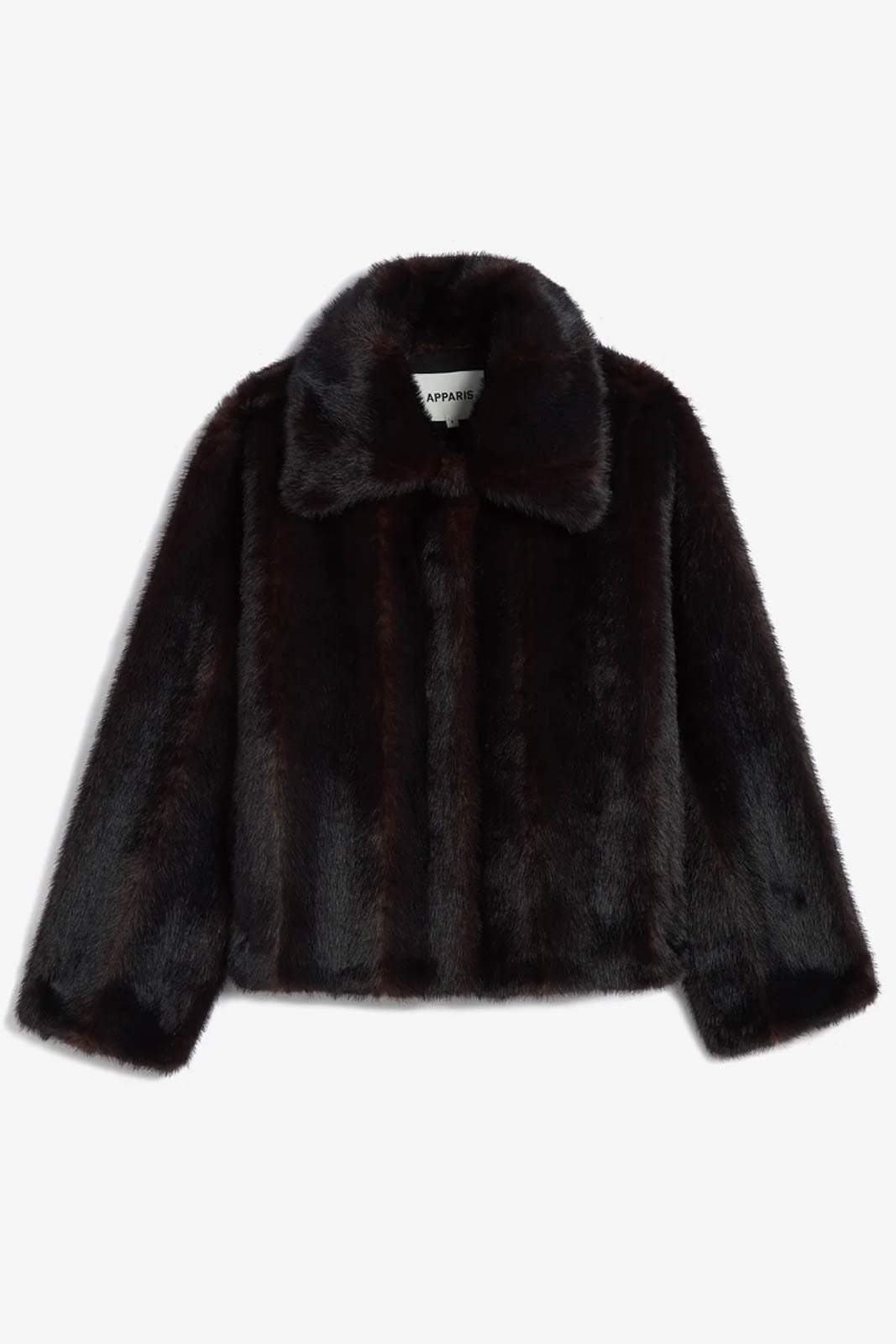 Apparis, veste Elis Shaved Mink en Noir Multi
