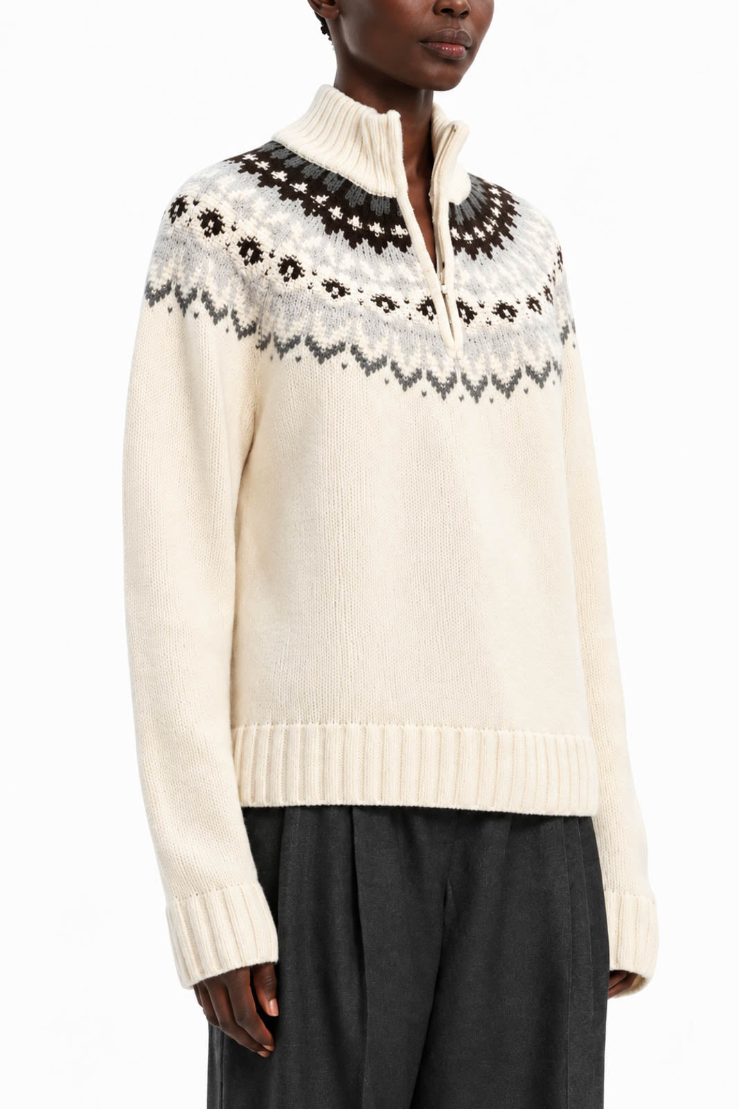 Arch4, « Pullover » de Saint-Gervais, motif Fair Isle « Snow White »