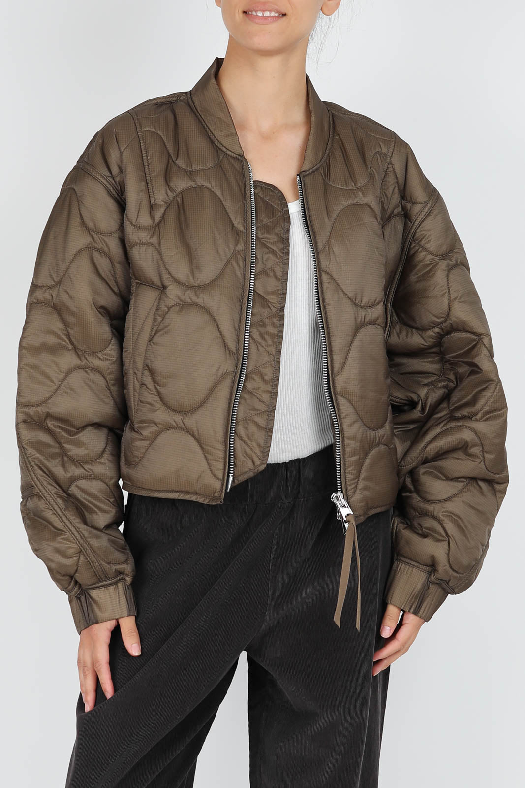 Jacke Iona Quilted in Taupe