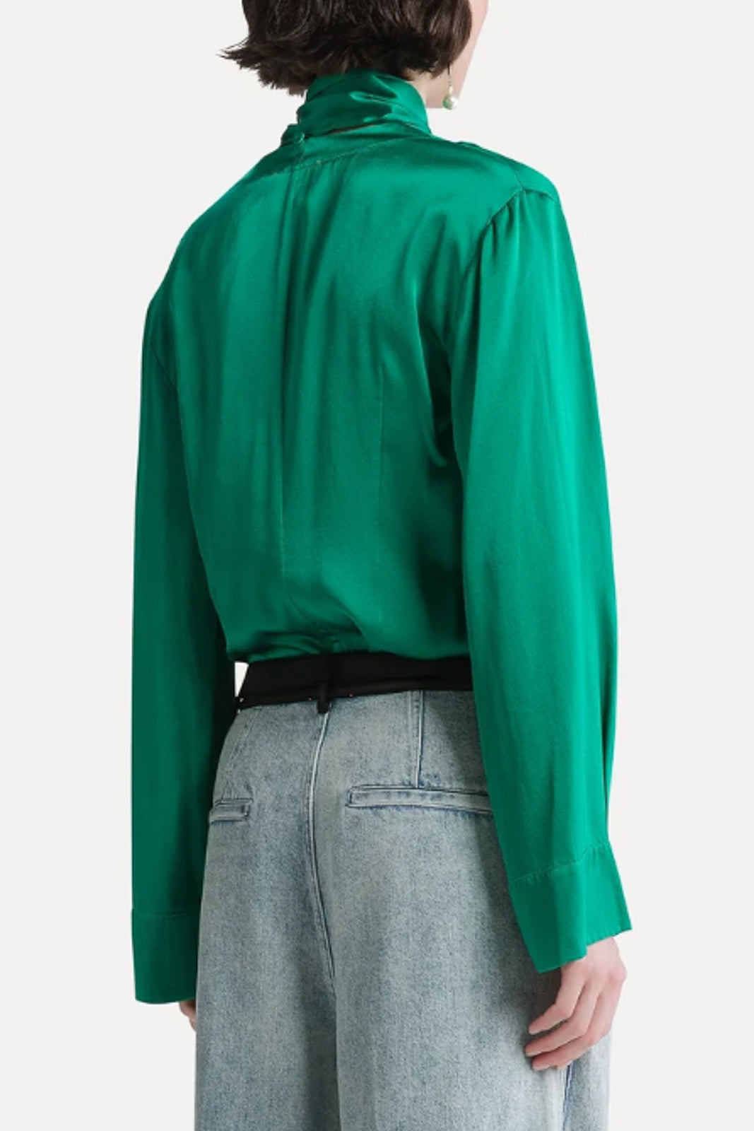 Forte Forte, Bluse aus Satin in Royal