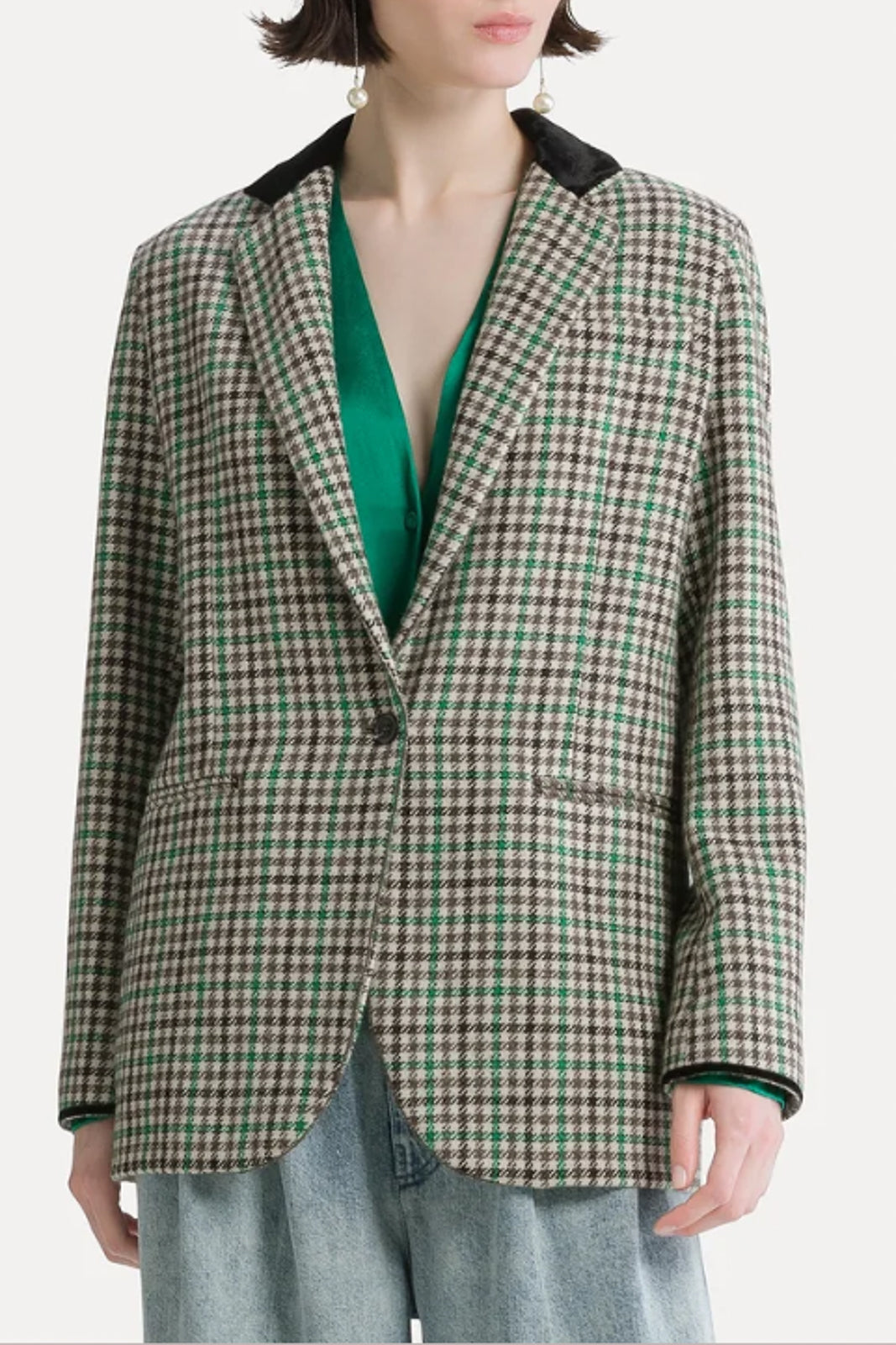 Forte Forte, Blazer British Check in Royal