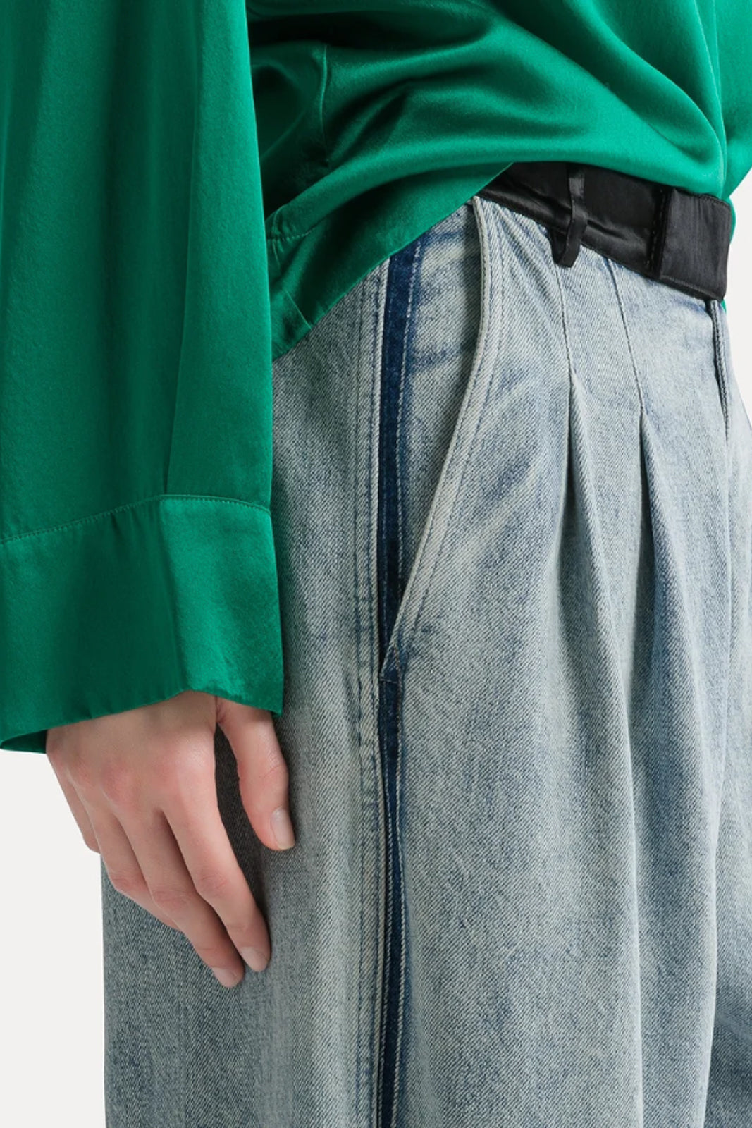 Forte Forte, Hose Denim Couture in Grey