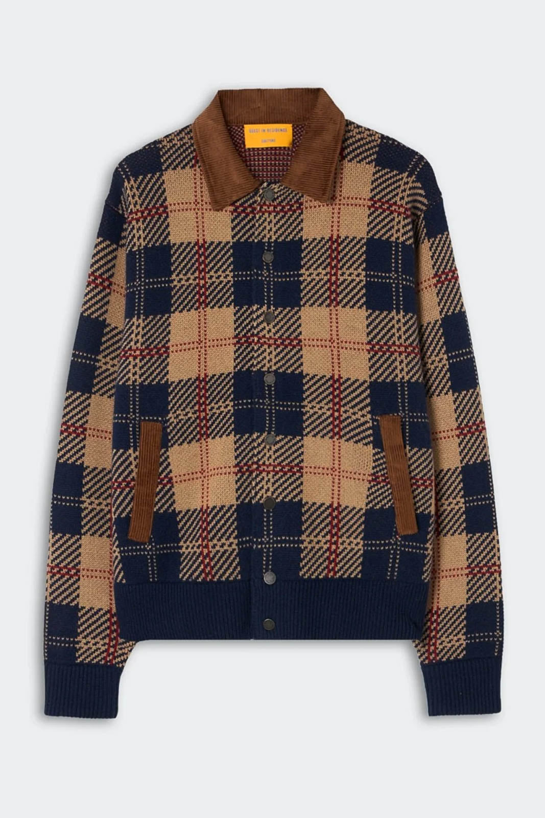Guest in Residence, Jacke / Cardigan Tartan Bomber in Camel Combo