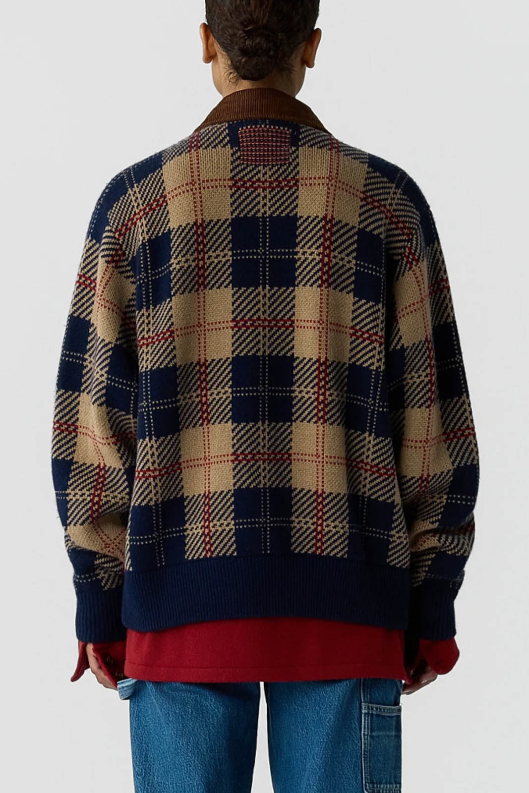 Guest in Residence, Jacke / Cardigan Tartan Bomber in Camel Combo